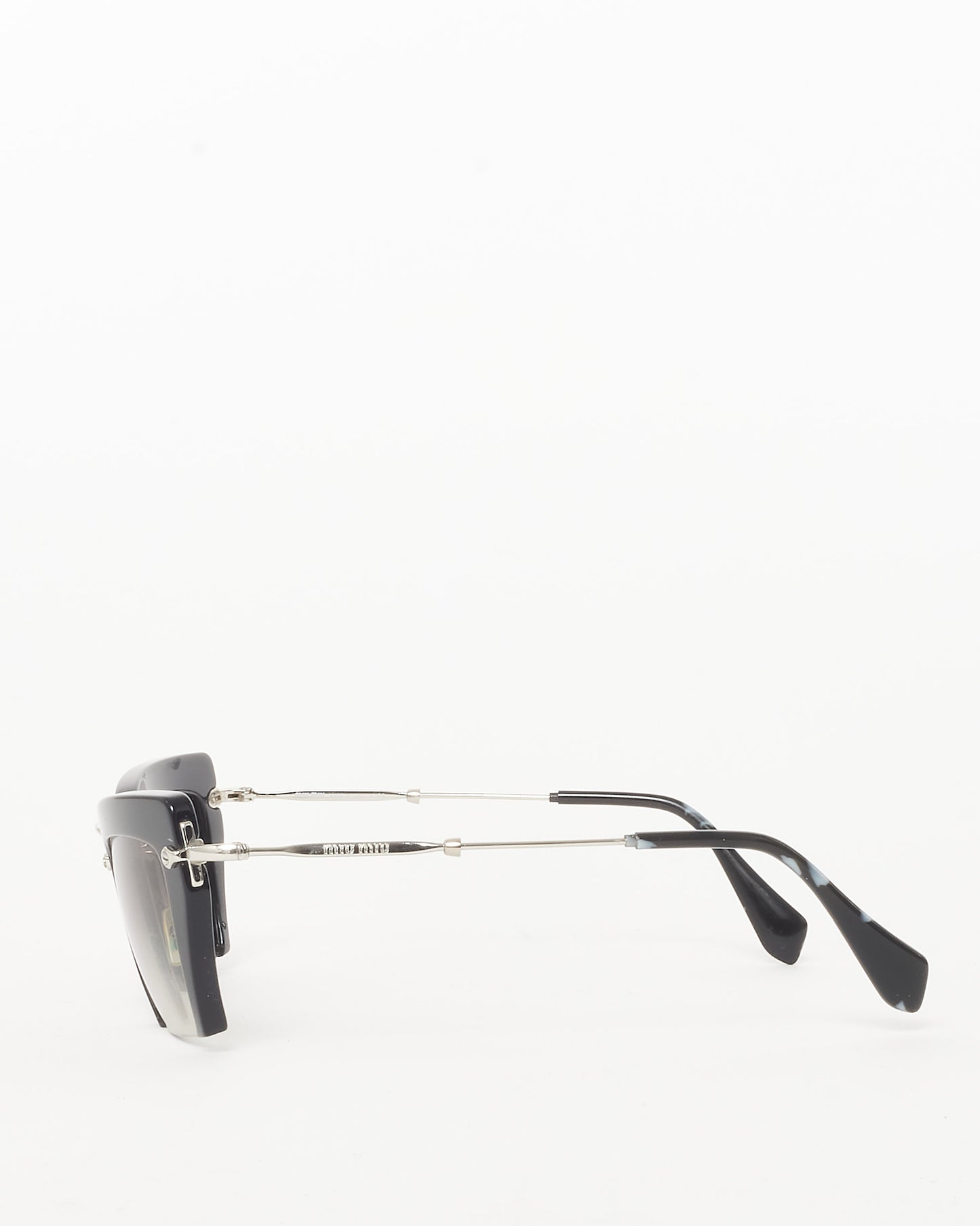 Miu Miu Black SMU 10Q Cut Out Sunglasses
