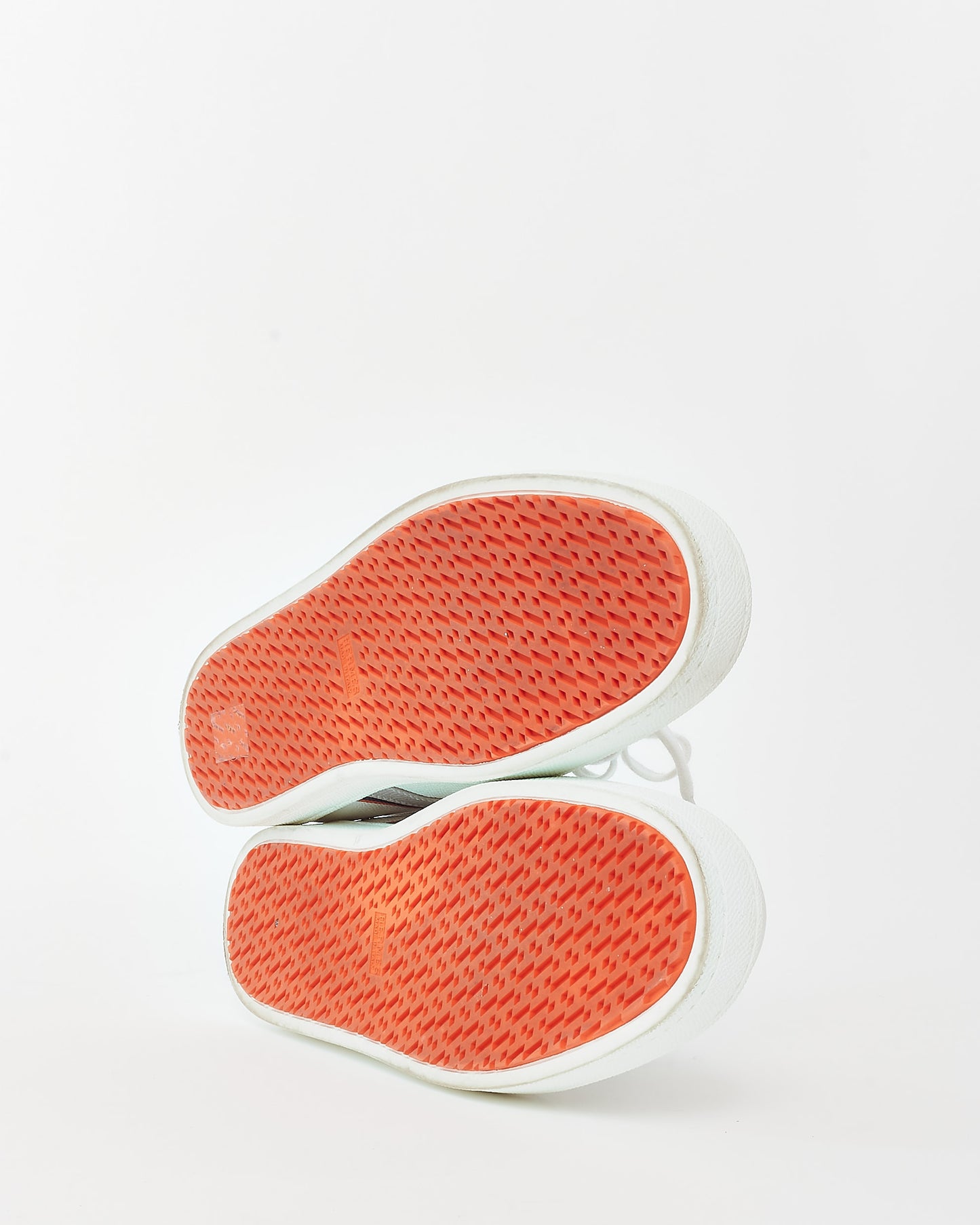 Hermès Men's White Leather & Grey Suede Boomerang Sneakers - 43 MEN