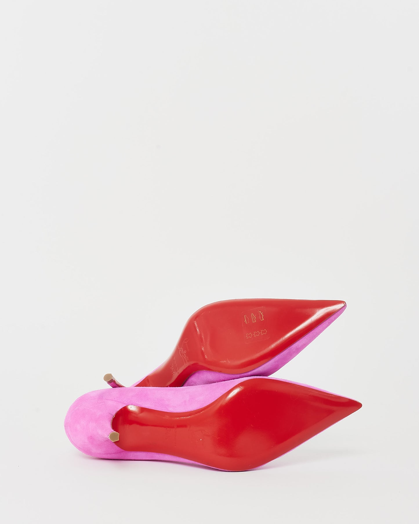 Christian Louboutin Pink Suede 70mm So Kate Pumps - 34.5