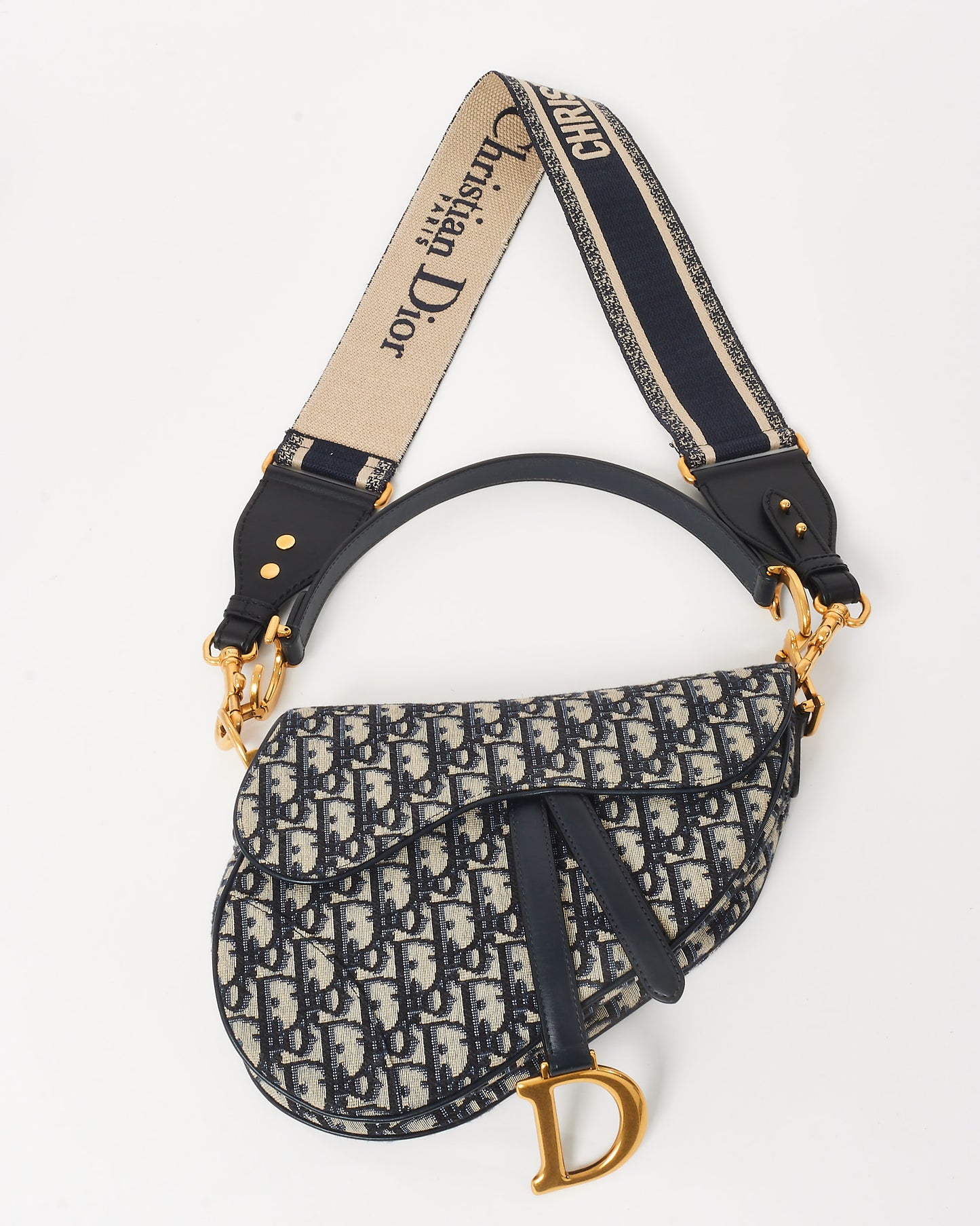 Dior Blue Dior Oblique Jacquard Saddle Bag