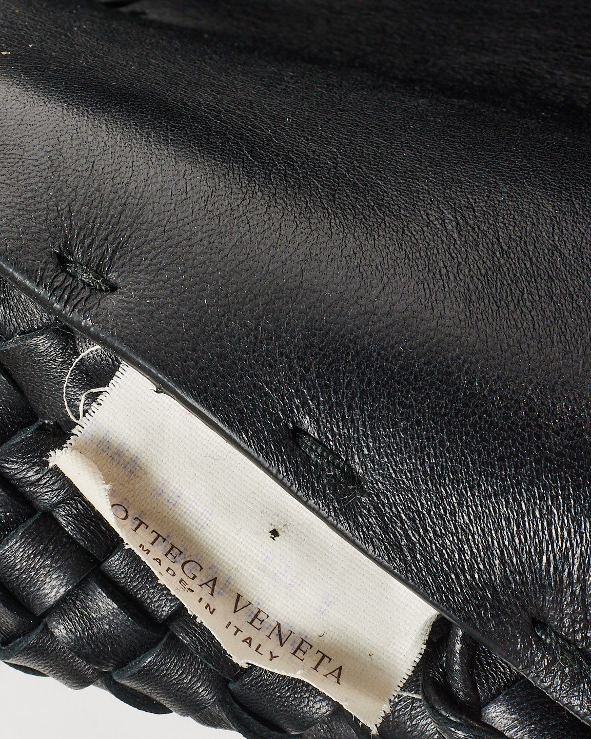 Bottega Veneta Black Intrecciato Leather Large Cabat Tote Bag