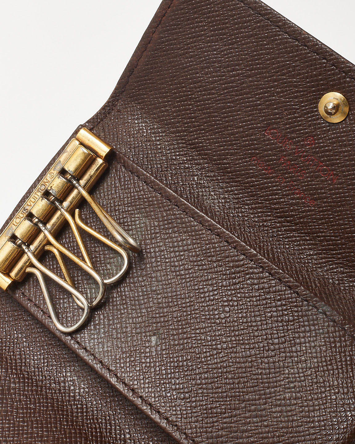 Louis Vuitton Damier Ebene Coated Canvas 4 Key Holder
