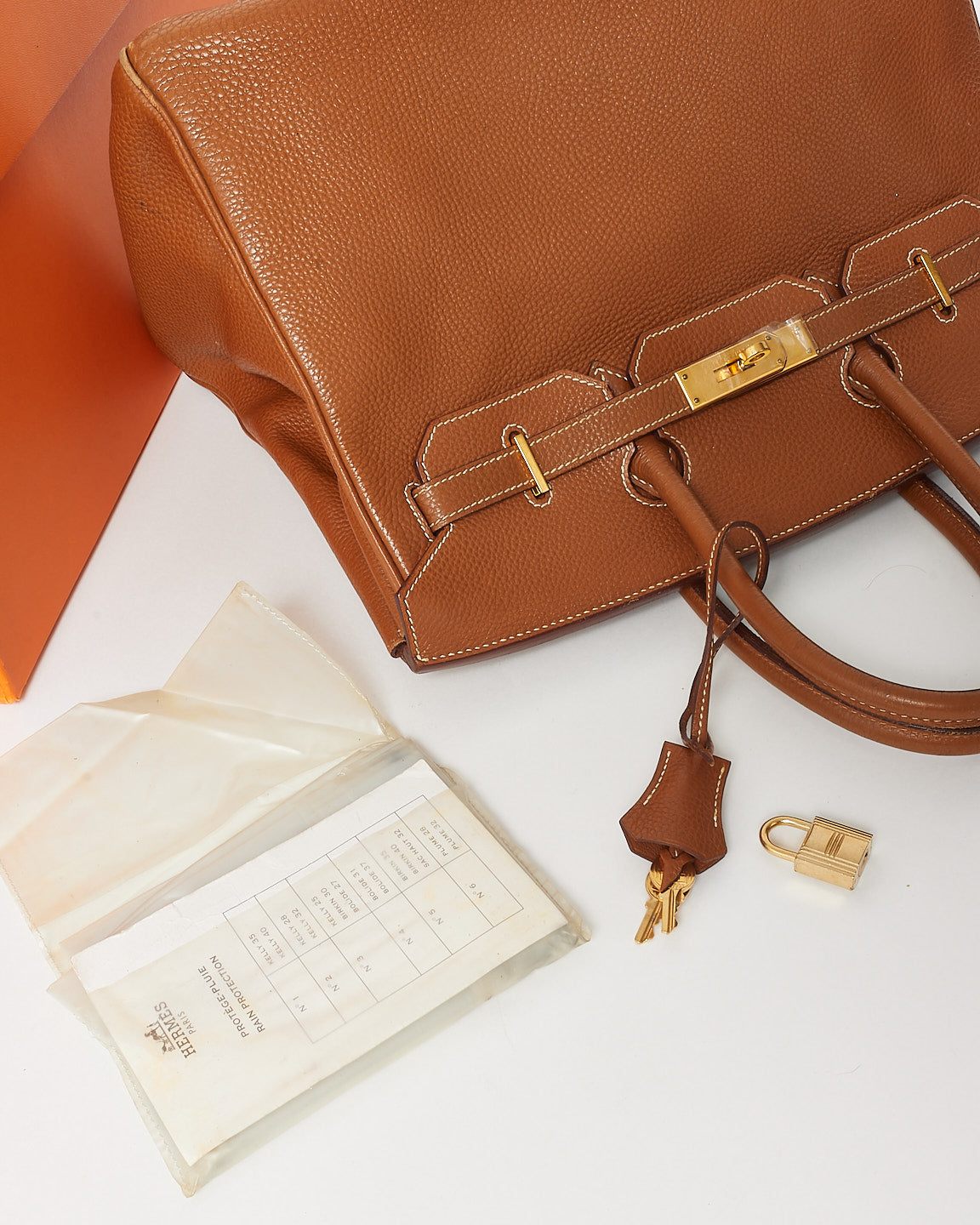 Hermès Gold (Tan) Togo Leather Birkin 35 GHW