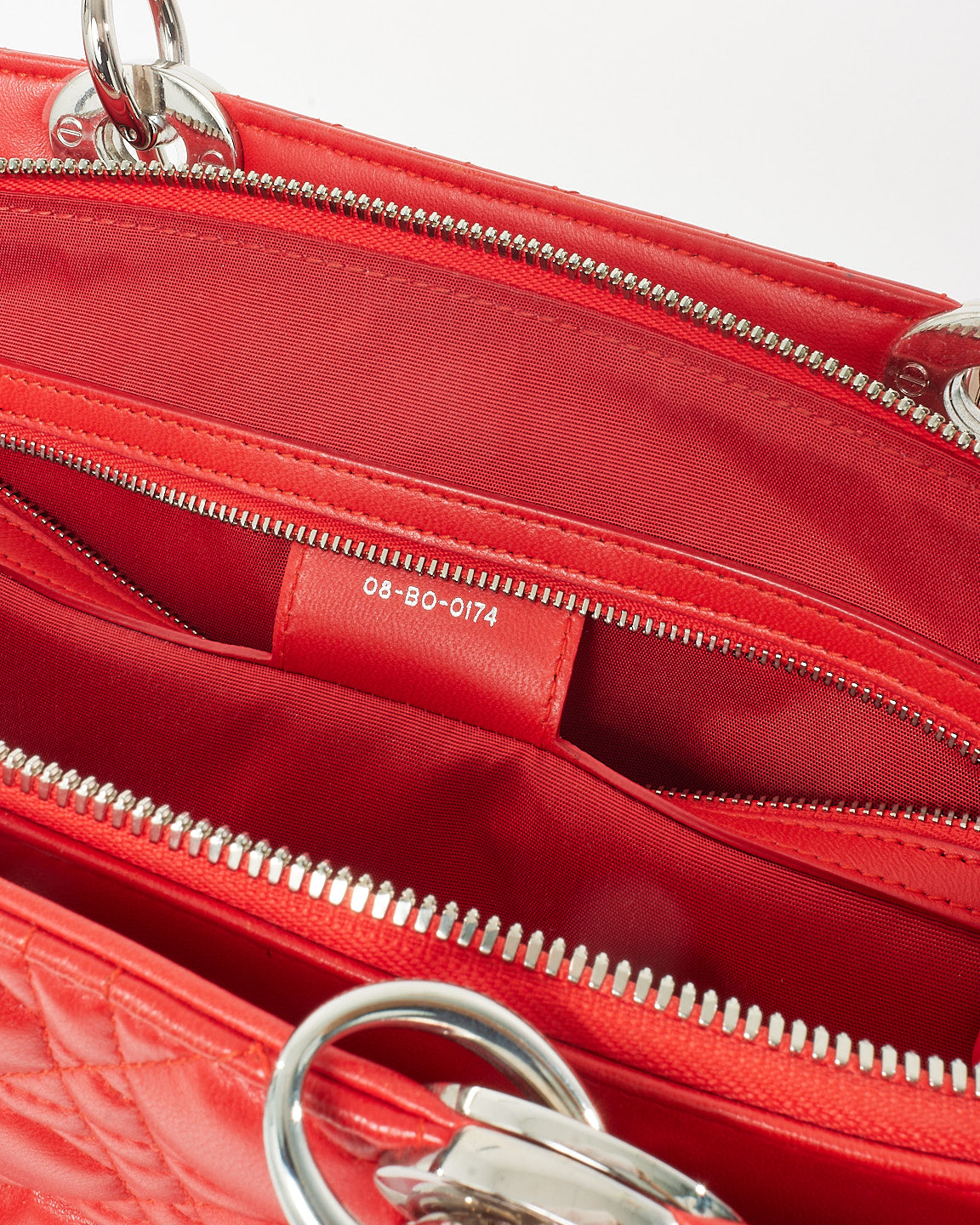 Dior Red Cannage Leather Dior Soft Shopping Tote SHW