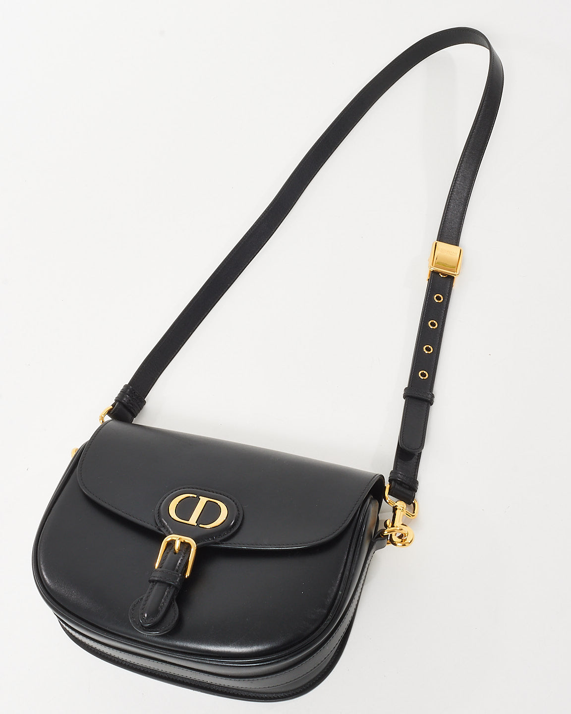 Dior Black Smooth Leather Medium Bobby Bag