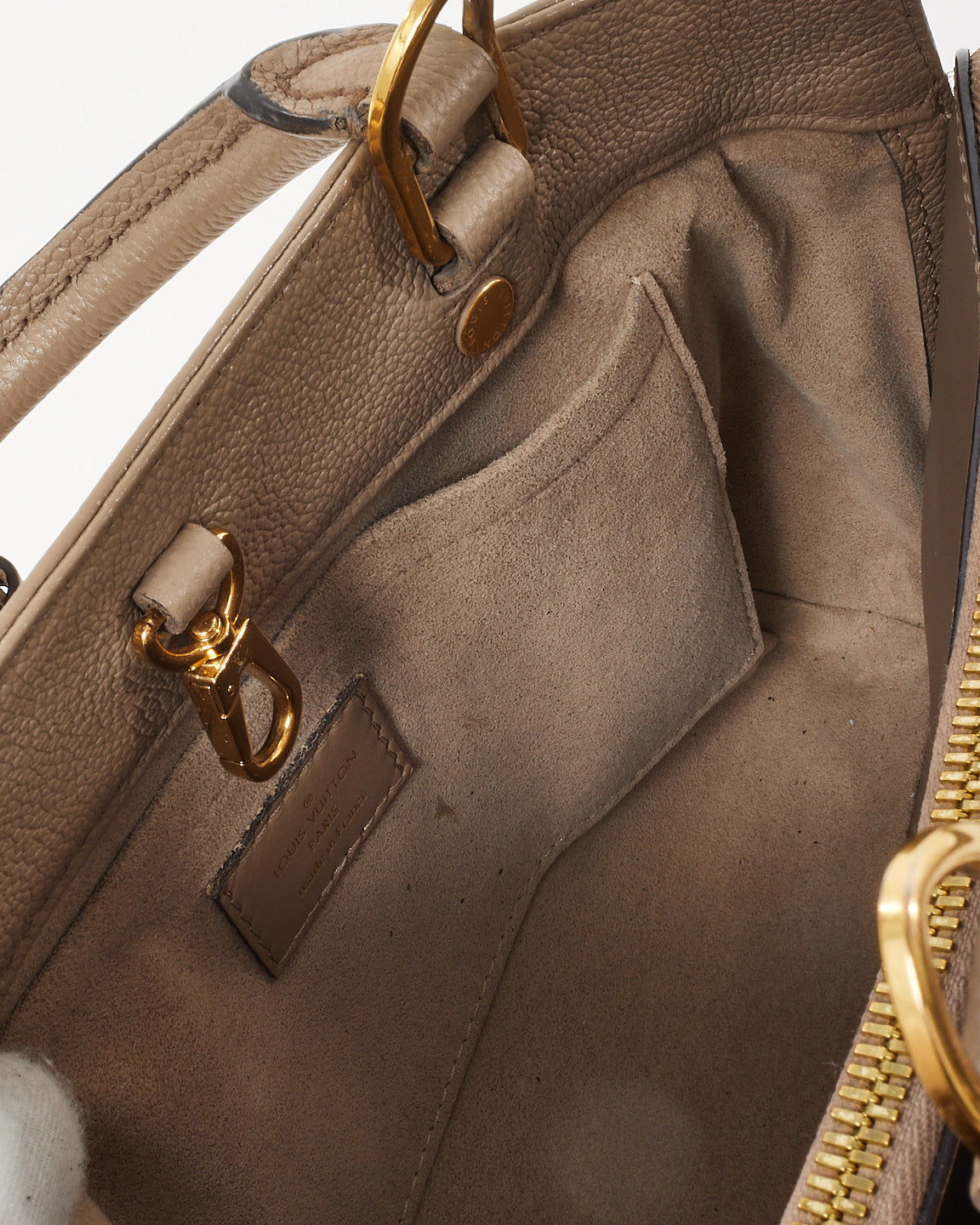 Louis Vuitton Grey Tourterelle/Crème Empreinte Monogram Giant Montaigne BB