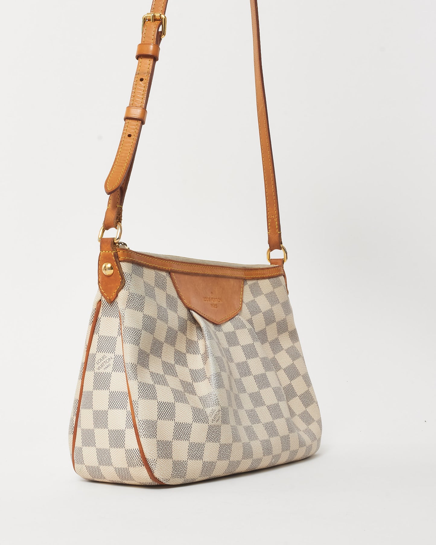 Louis Vuitton White Damier Azur Coated Canvas Siracusa PM Crossbody