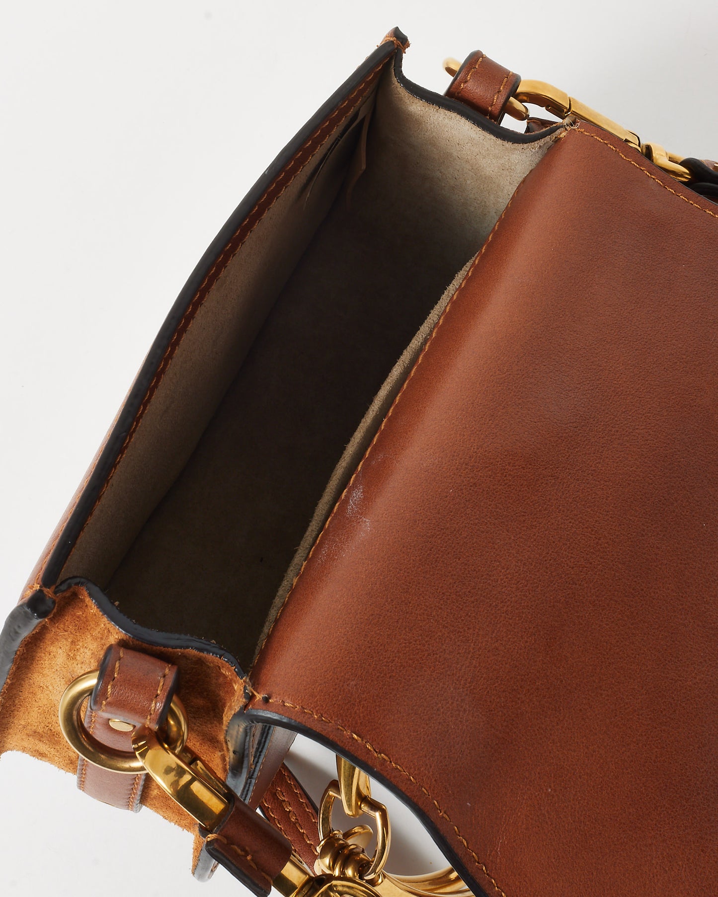 Chloé Chestnut Brown Leather Small Nile Bracelet Crossbody Bag