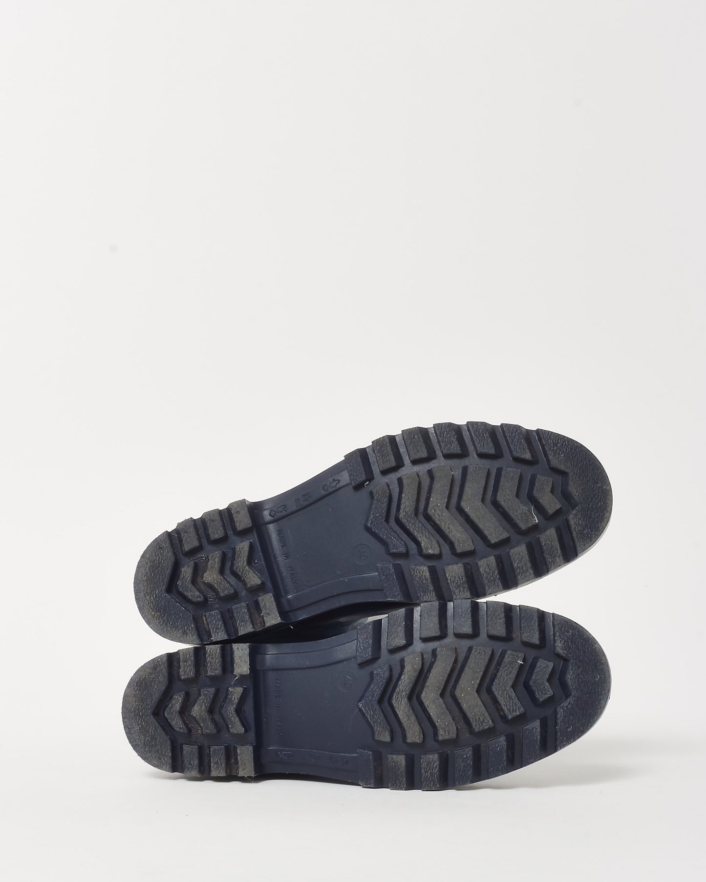 Burberry Navy Blue Nova Check Rubber Rain Boots - 40