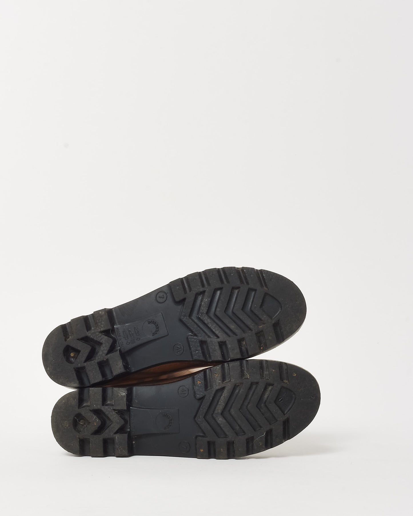 Burberry Beige Haymarket Check Rubber Rain Boots - 41