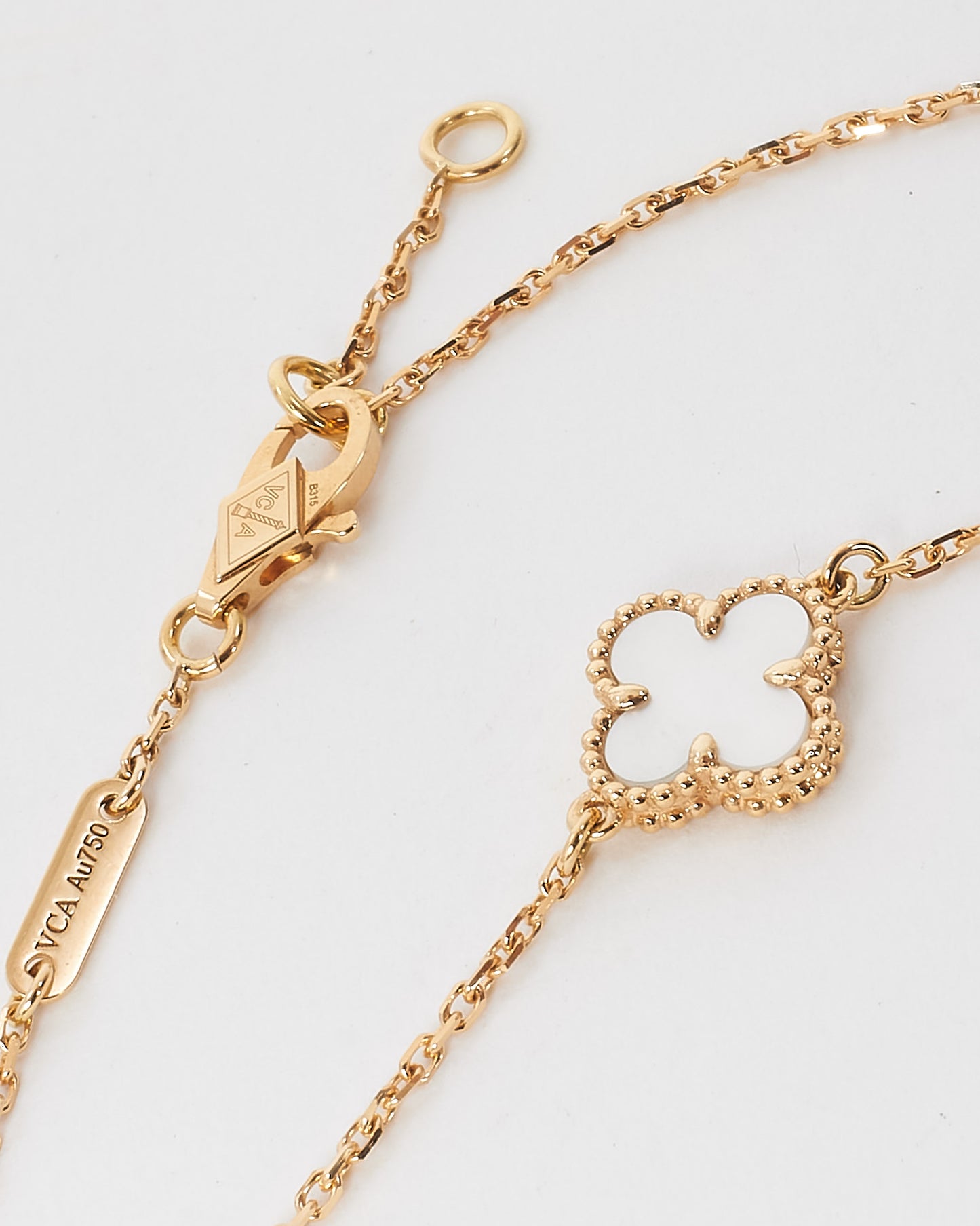 Van Cleef & Arpels 18K Yellow Gold & Mother-of-Pearl Sweet Alhambra Bracelet