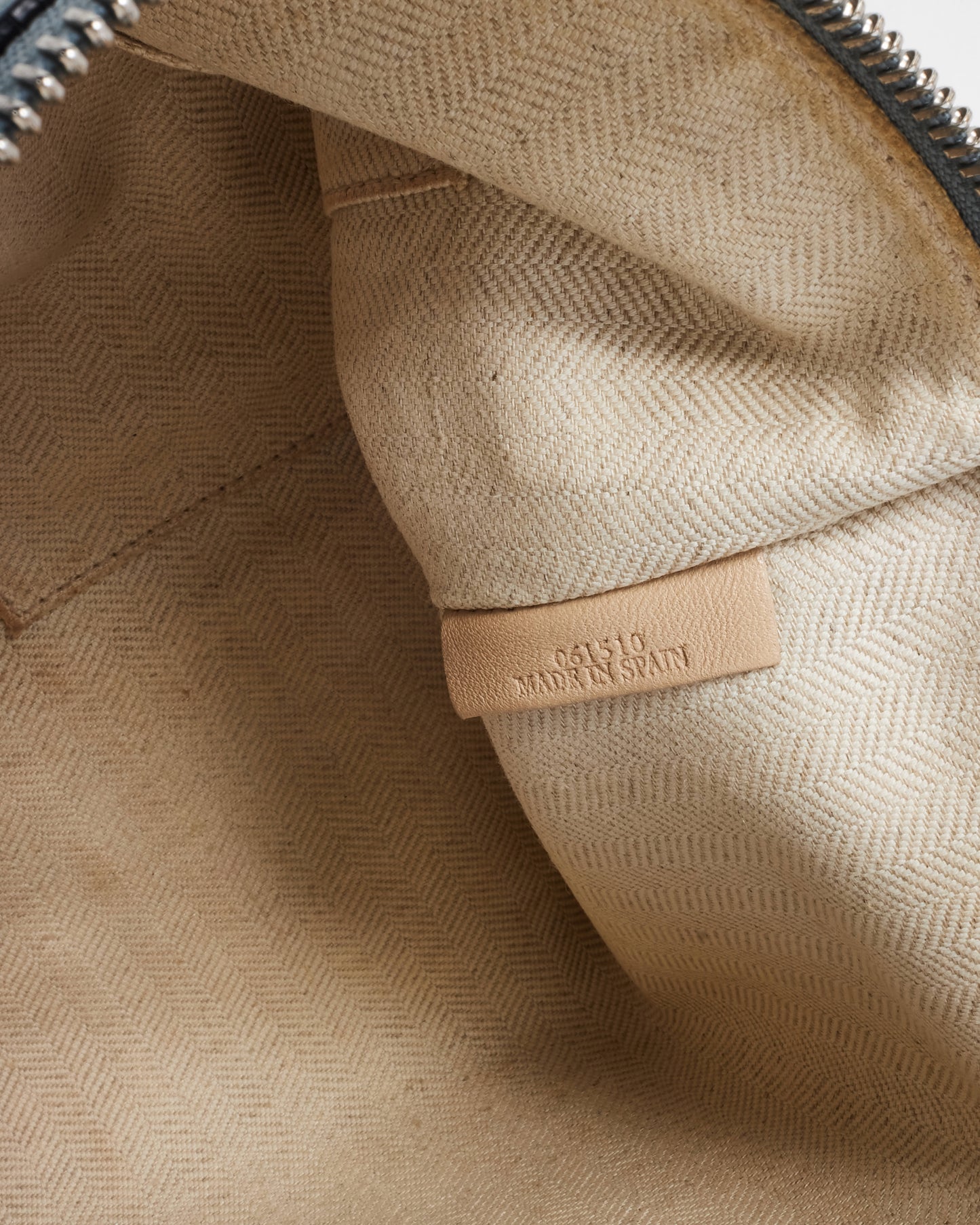 Loewe Blue Leather Zip T Pouch Clutch