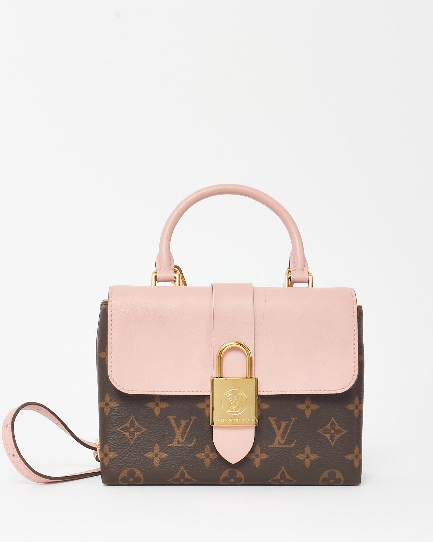Buy Louis Vuitton Pink Monogram Locky BB Top Handle Bag with Strap