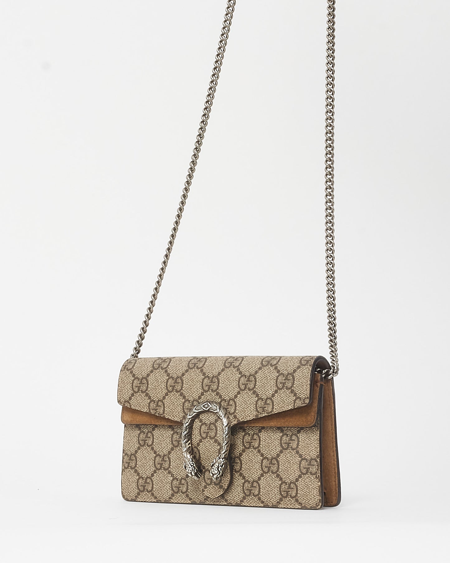 Gucci Beige GG Supreme Canvas Super Mini Dionysus Bag