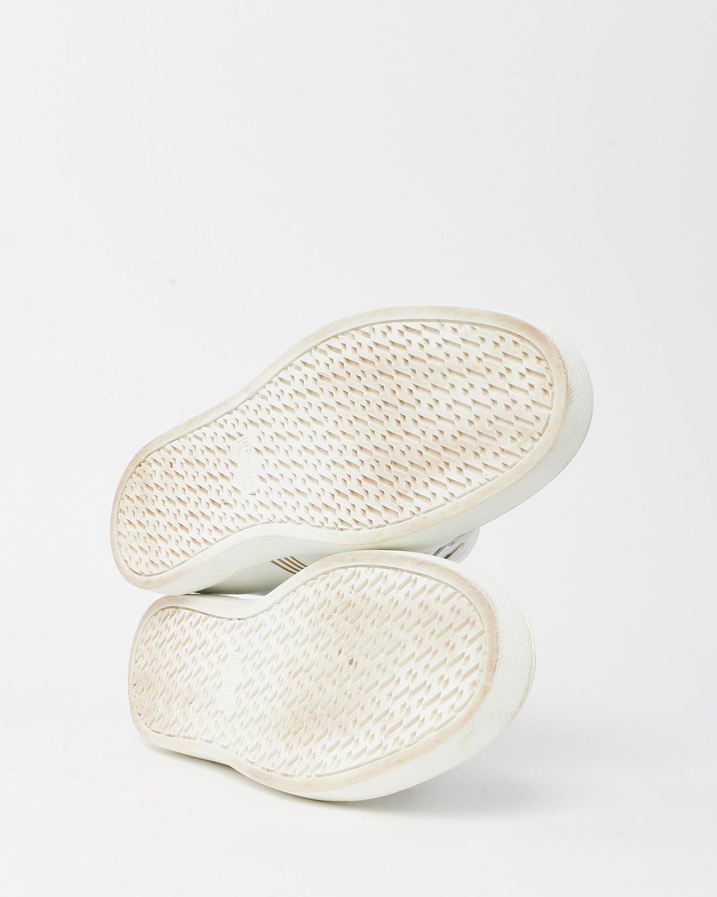 Hermès White Leather Avantage Gold H Sneakers - 40