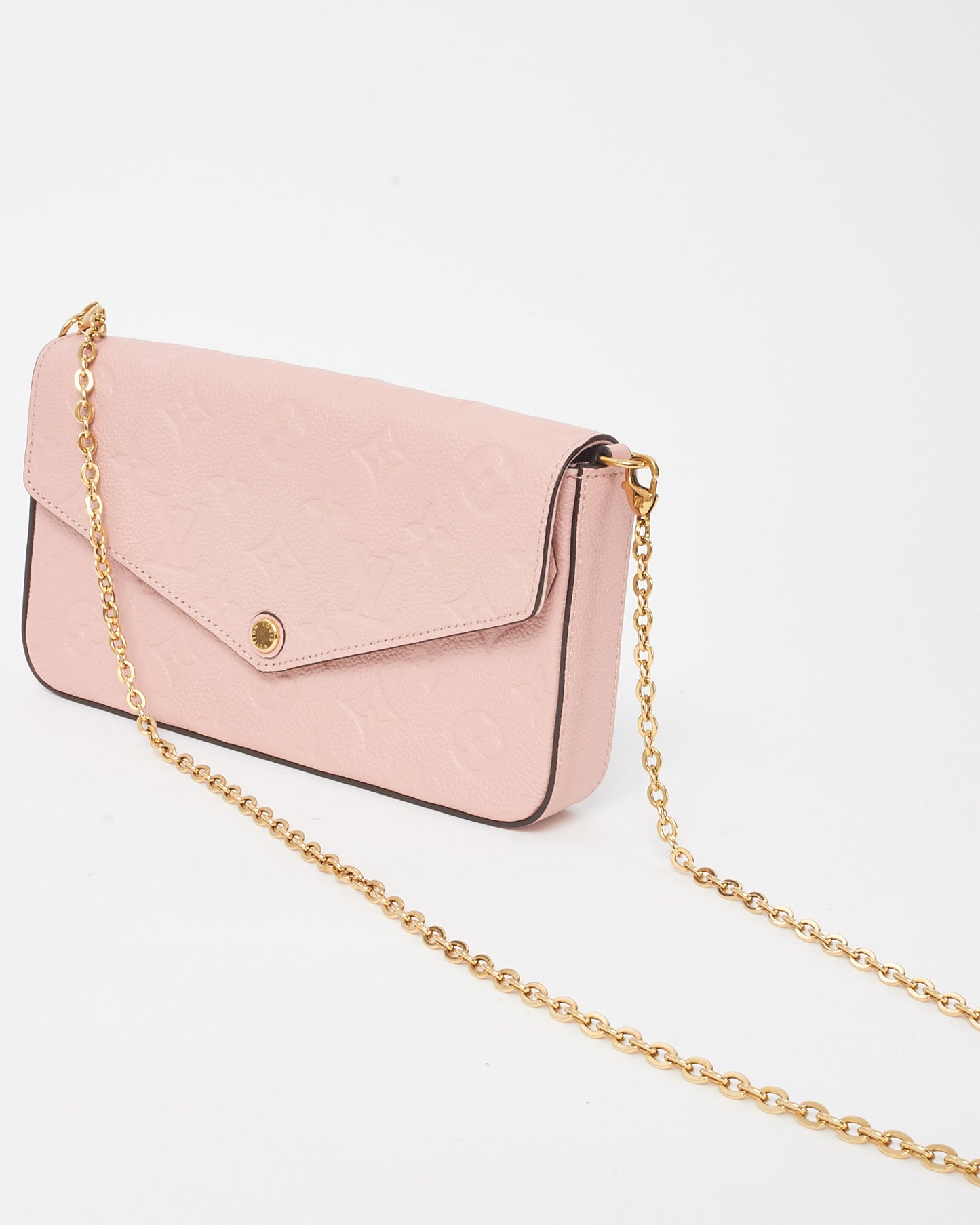 Louis Vuitton Pink Monogram Empreinte Leather Felicie Pochette Bag