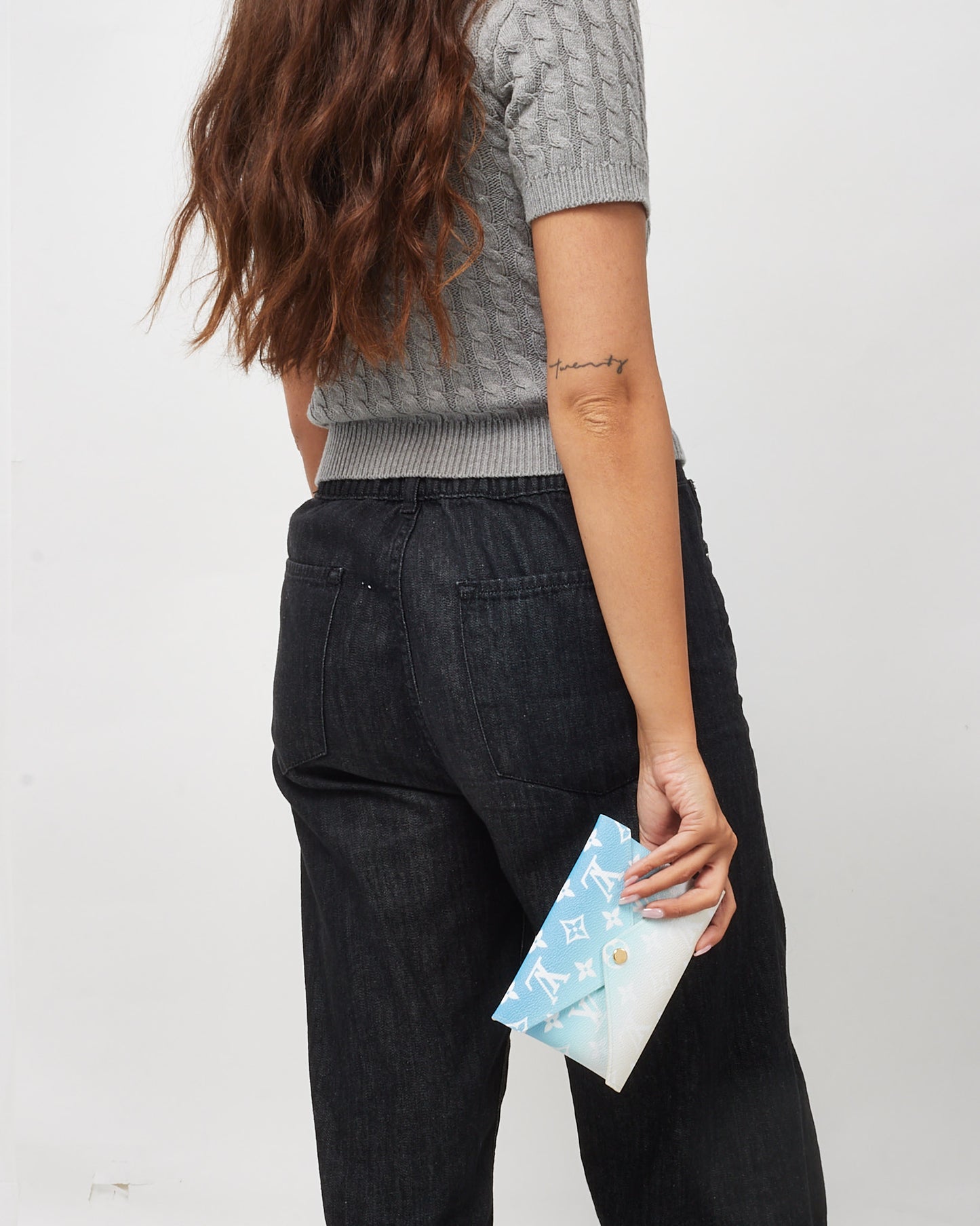 Louis Vuitton Blue Monogram Canvas Giant By The Pool Medium Kirigami Pochette