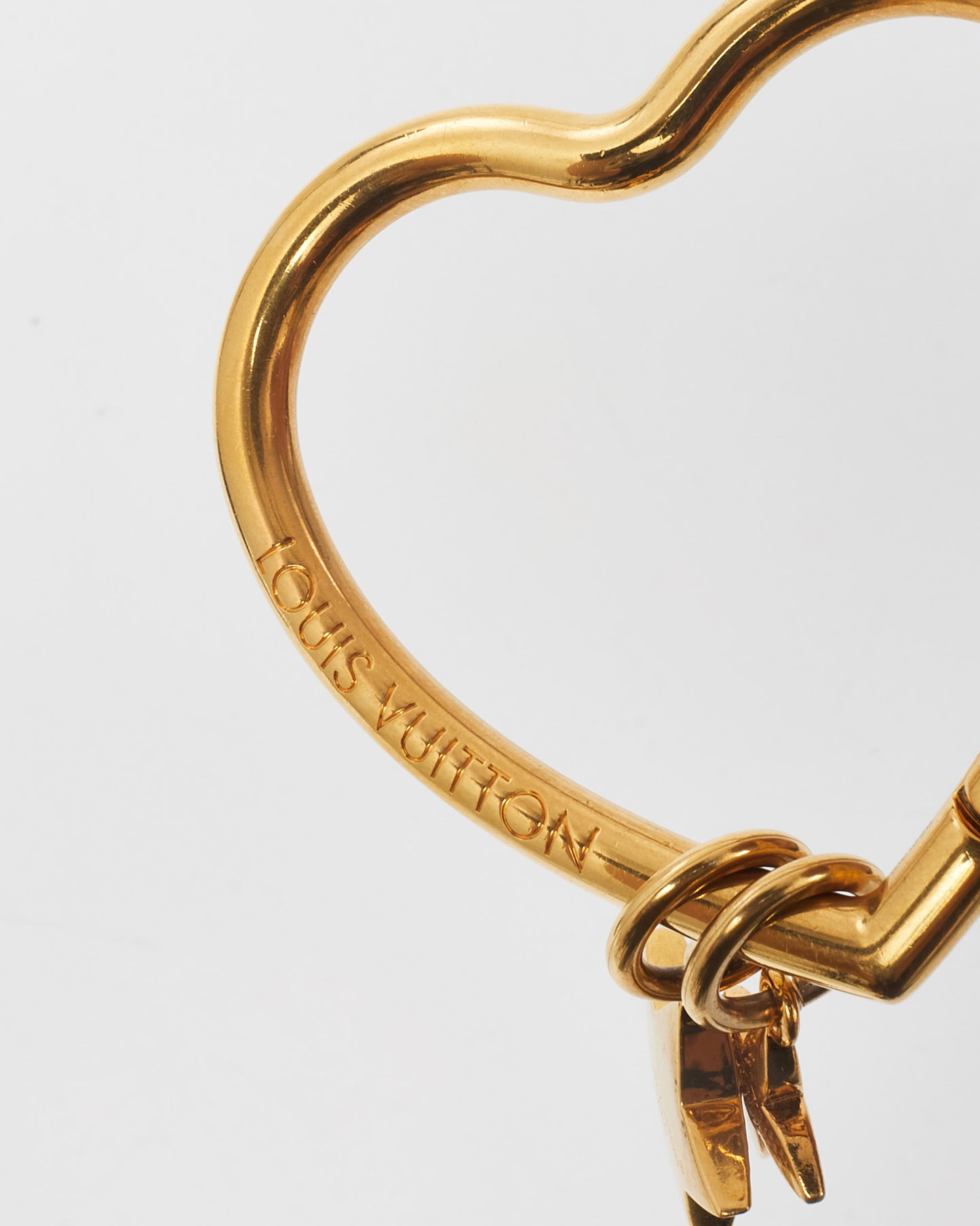 Louis Vuitton Gold Constellation Heart Bag Charm Key Ring