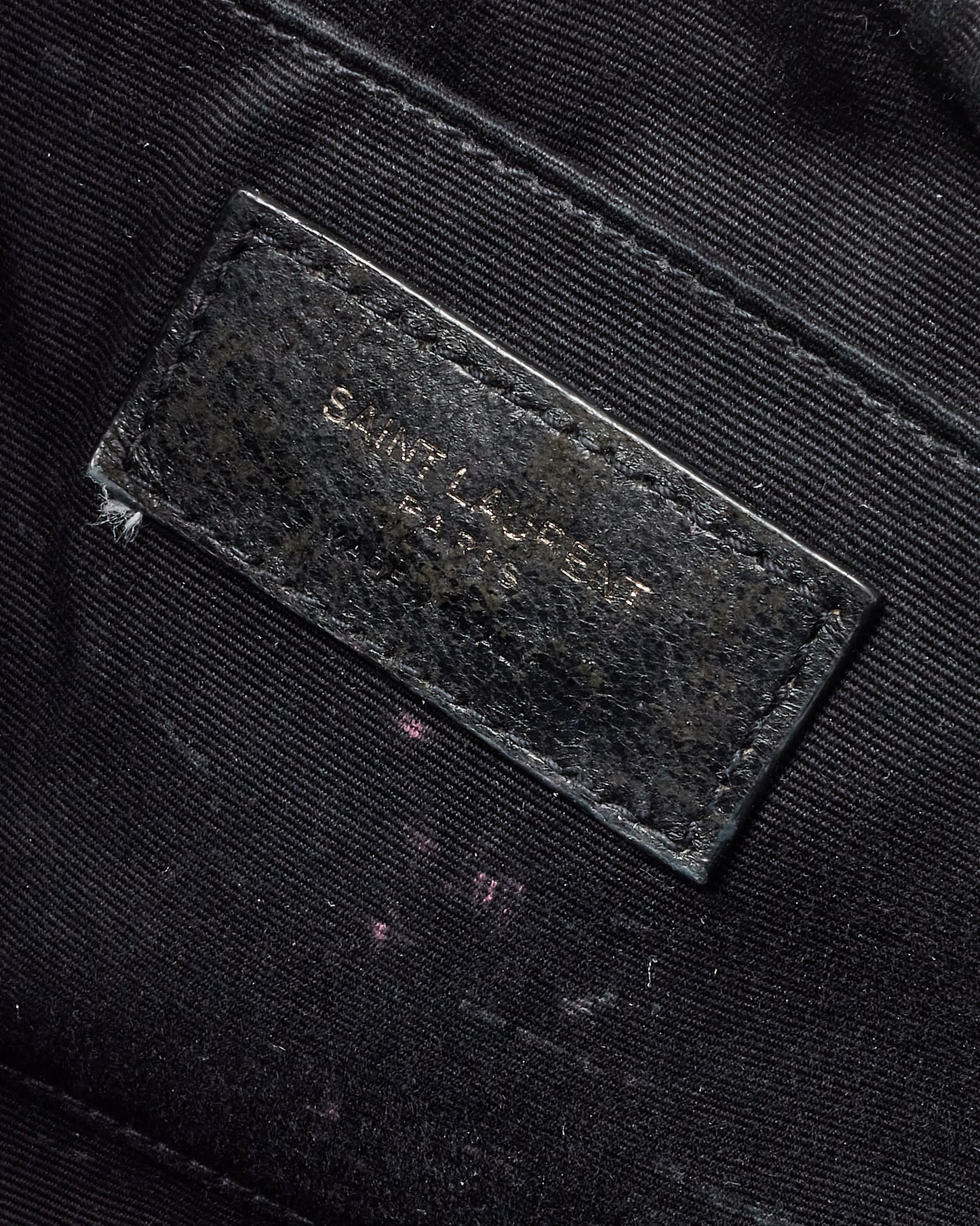 Saint Laurent Black Chevron Leather Lou Tassel Camera Crossbody Bag