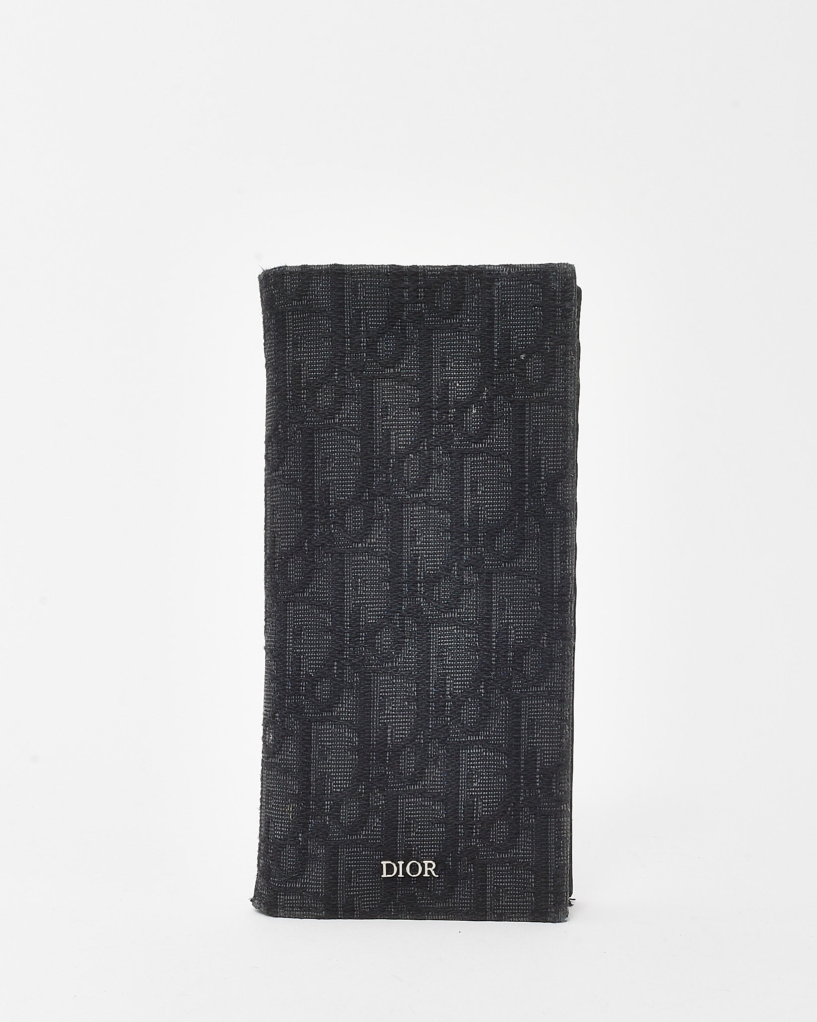 Buy Dior Black Dior Oblique Jacquard Canvas Long Vertical Wallet