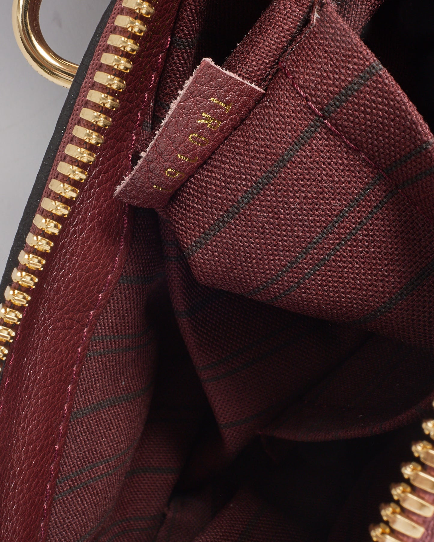 Louis Vuitton Burgundy Red Monogram Empreinte Leather Petillante Clutch Bag