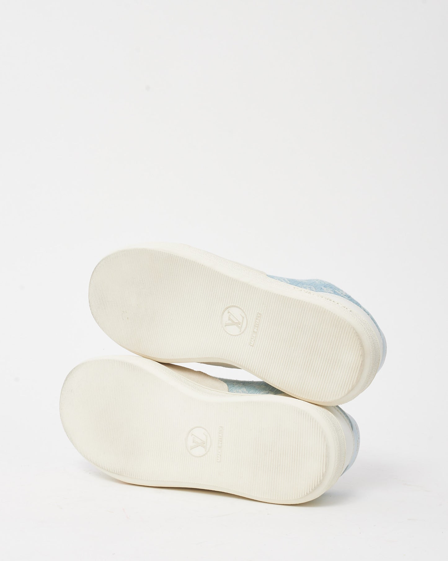Louis Vuitton Light Blue Monogram Denim & Suede Stadium Sneakers - 39