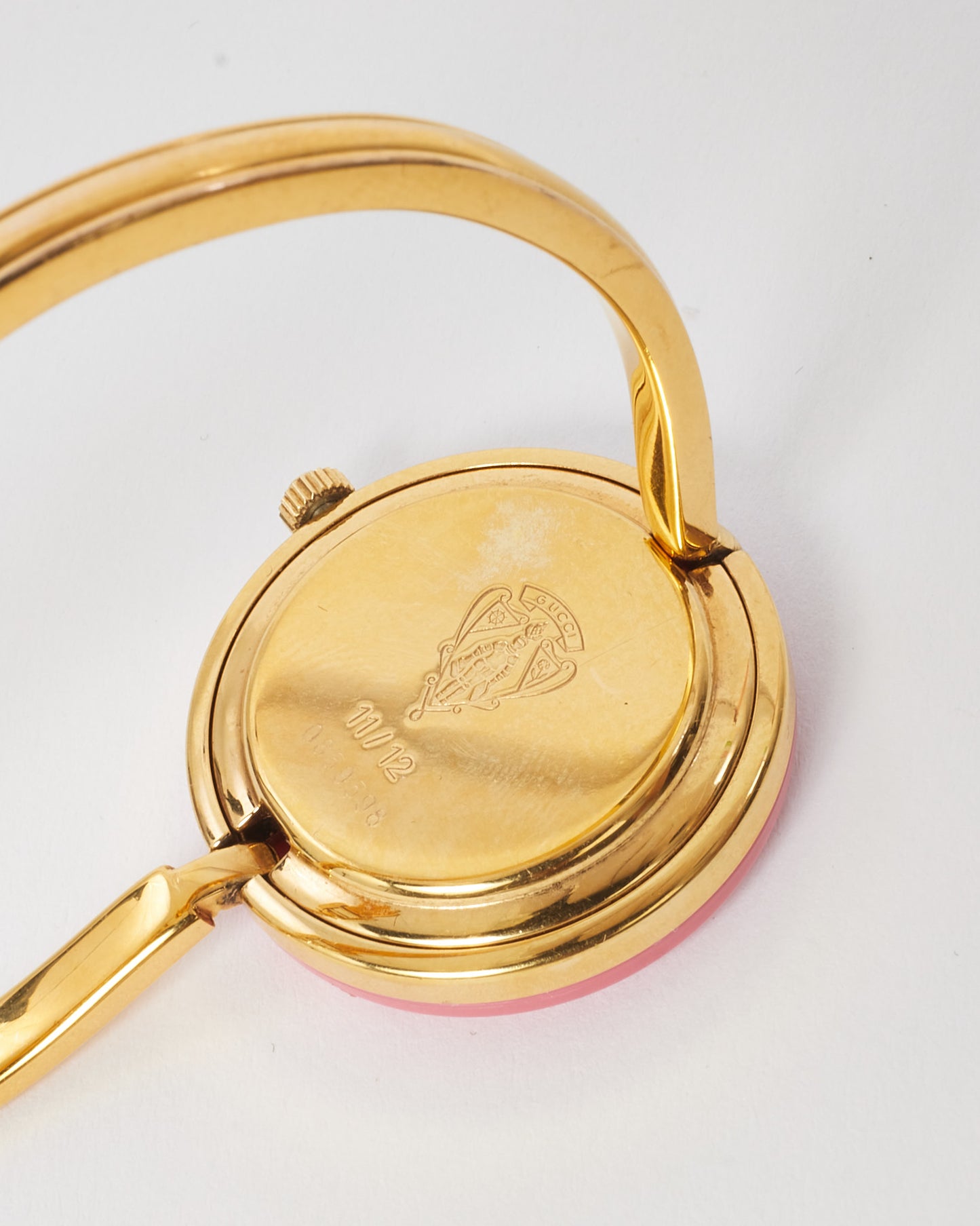 Gucci Vintage Gold Plated 26mm Interchangeable Bezel Bangle Watch