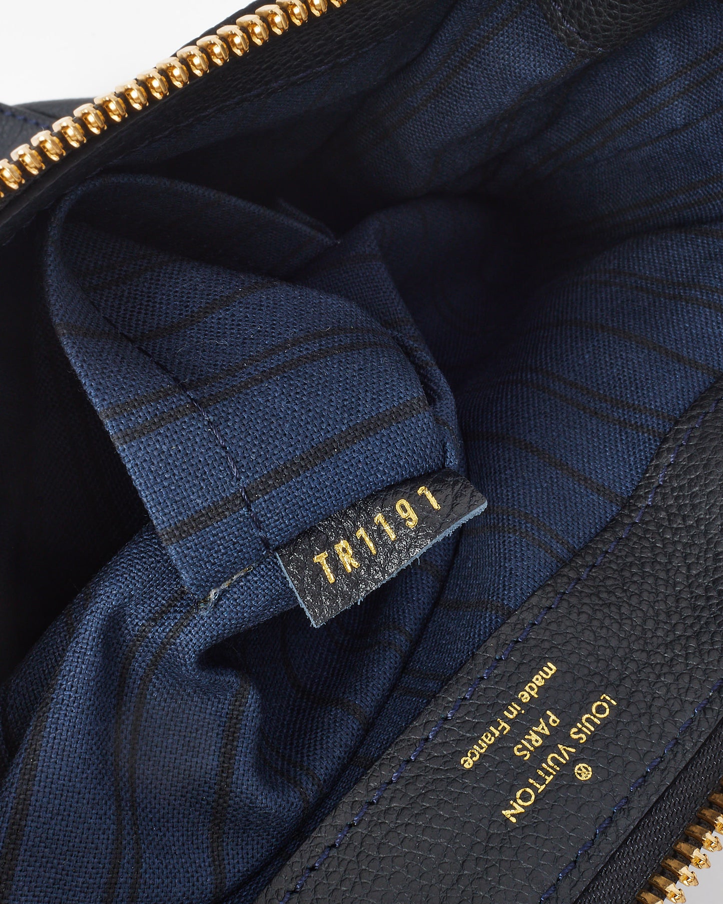 Louis Vuitton Navy Monogram Empreinte Leather Petillante Clutch Bag