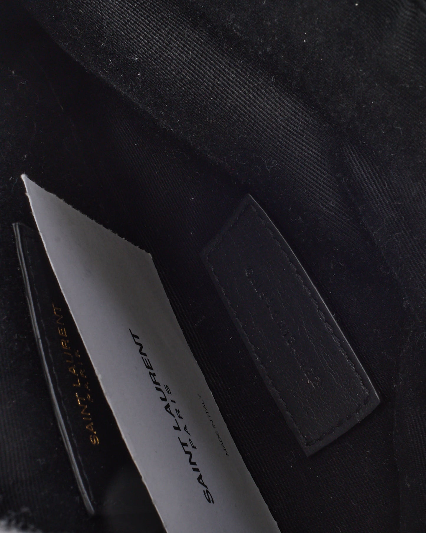 Saint Laurent Black YSL Monogram Matelassé Leather Bill Pouch