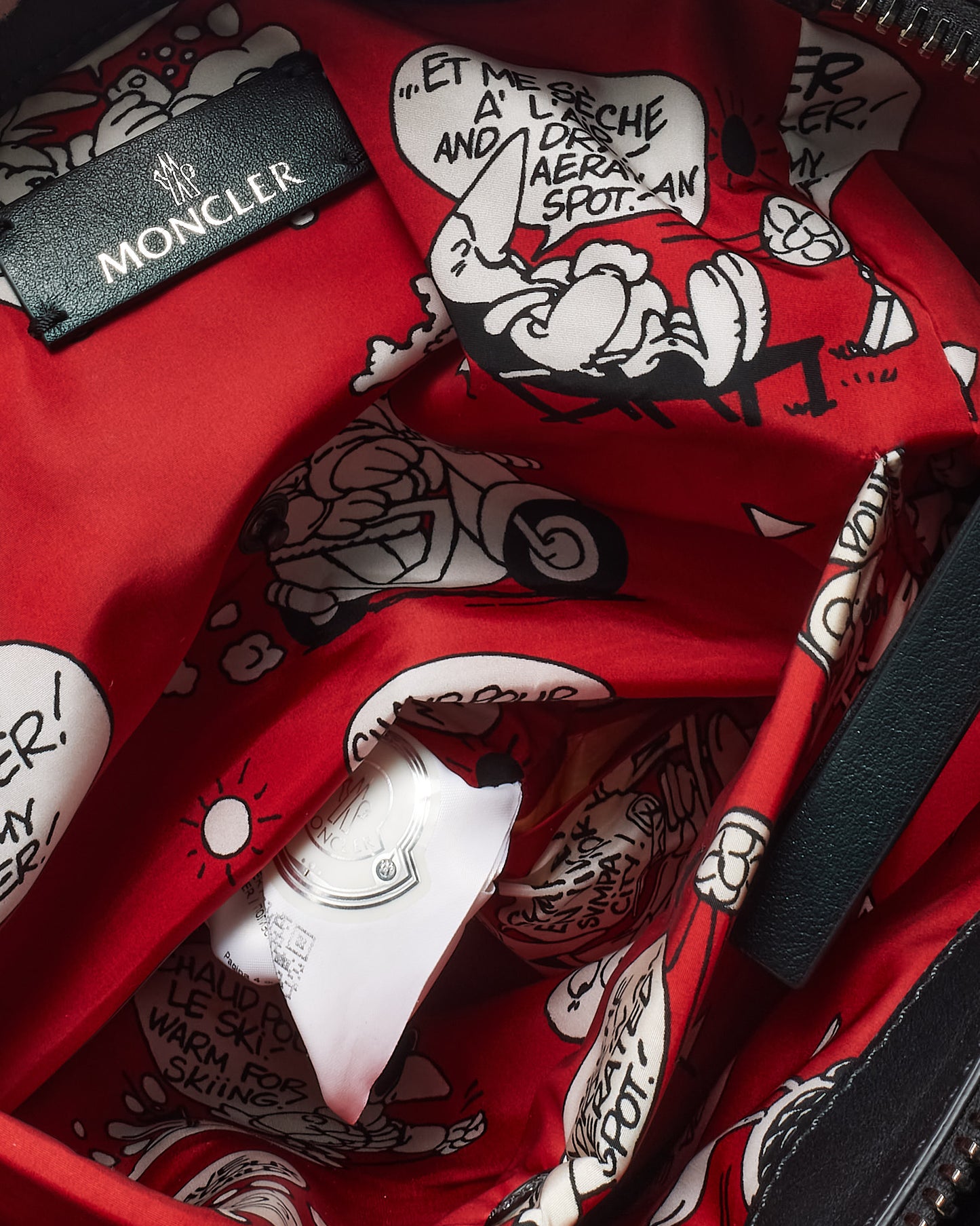 Moncler Navy Nylon Logo Top Handle Zip Backpack