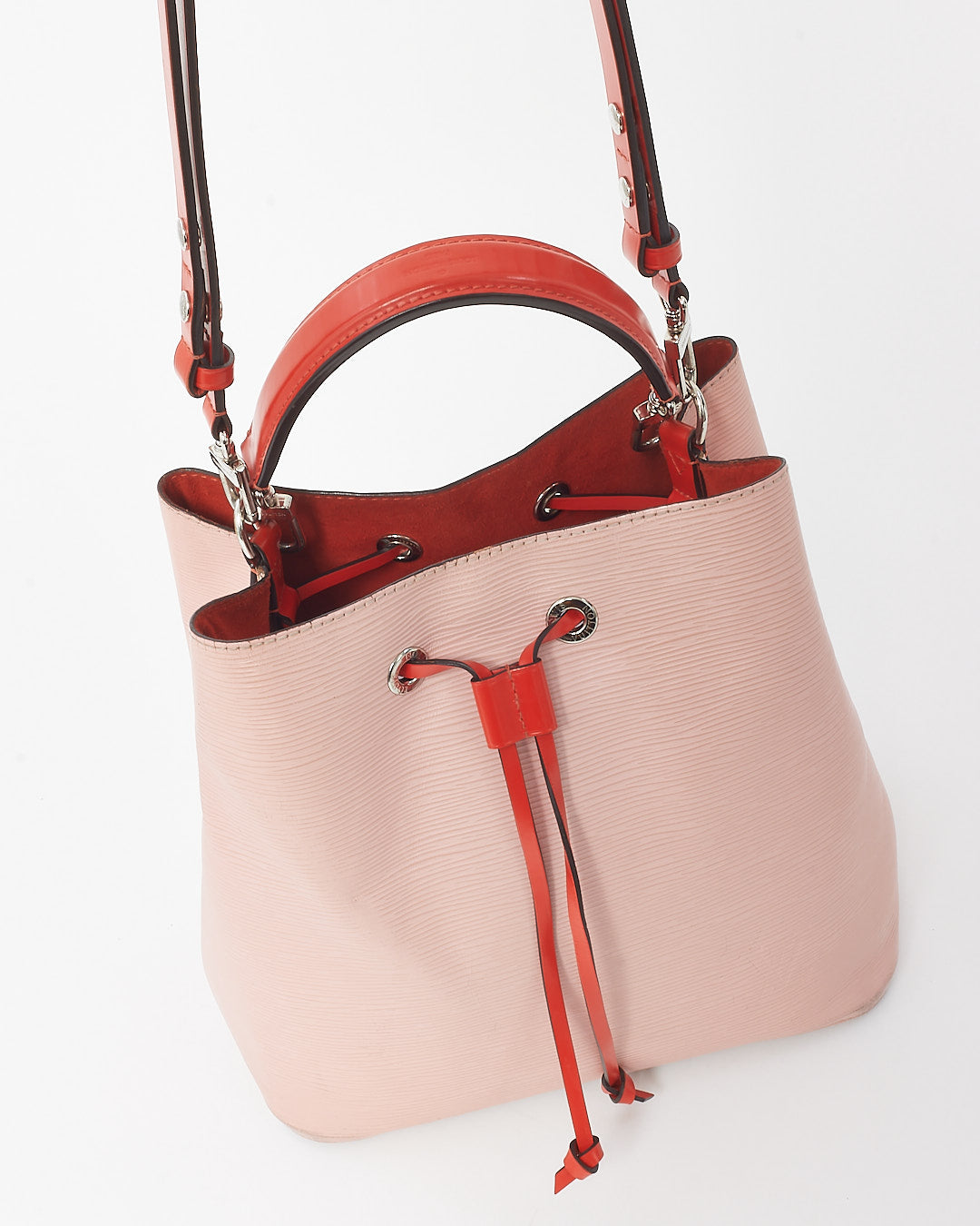 Louis Vuitton Rose Ballerine/Red Epi Leather NeoNoe MM 2Way