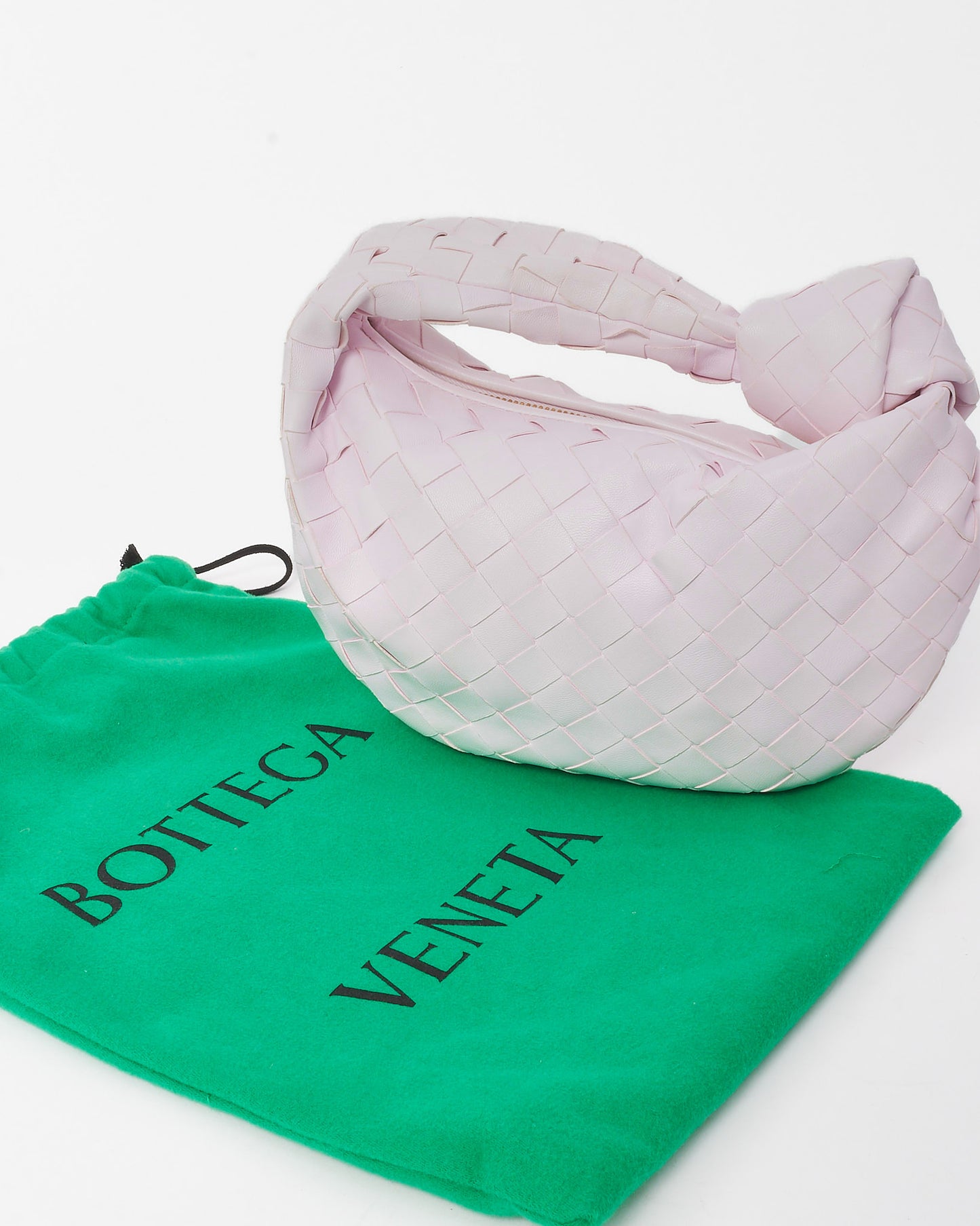 Bottega Veneta Light Pink Intrecciato Leather Mini Jodie Bag