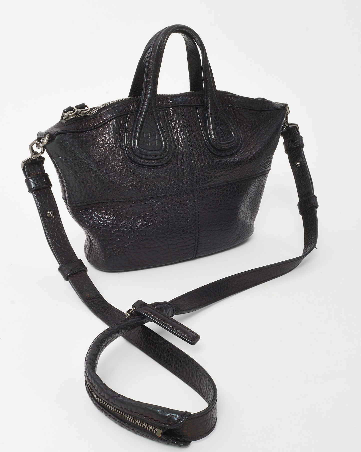 Givenchy Black Pebbled Leather Mini Nightingale 2Way Shoulder Bag