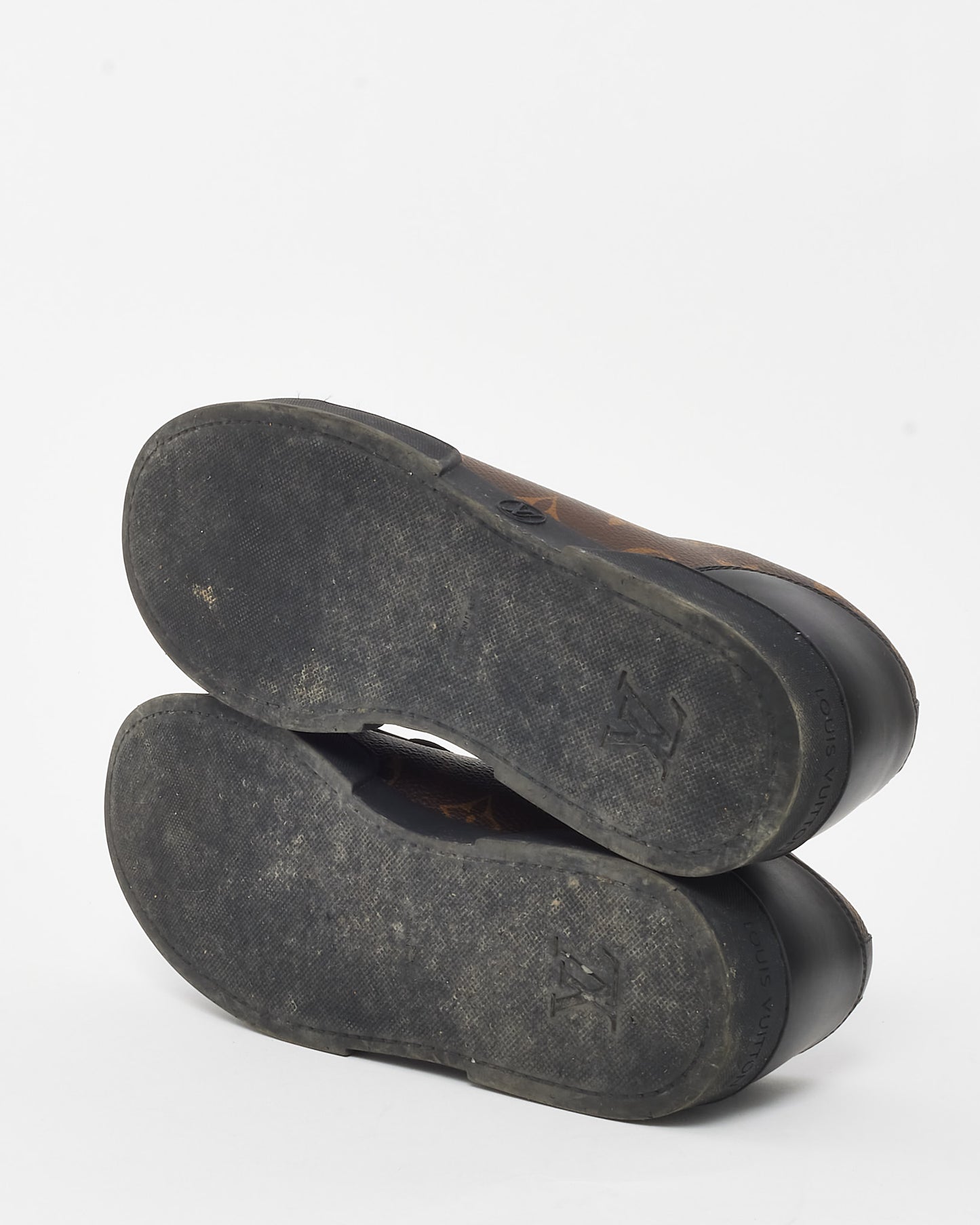 Louis Vuitton Black and Monogram Canvas Match Up Sneakers - 7