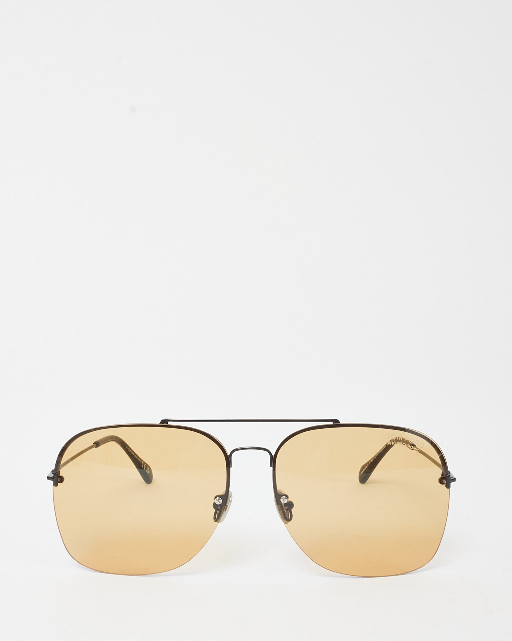 Buy Tom Ford Shiny Black Light Brown Lens TF883 Mackenzie-02