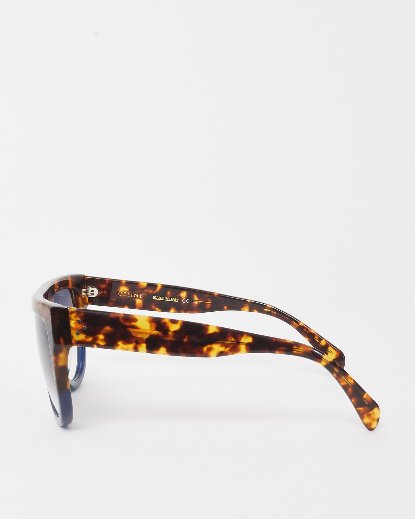 Celine Brown Havana and Blue Gradient CL41026 Flat Top Sunglasses