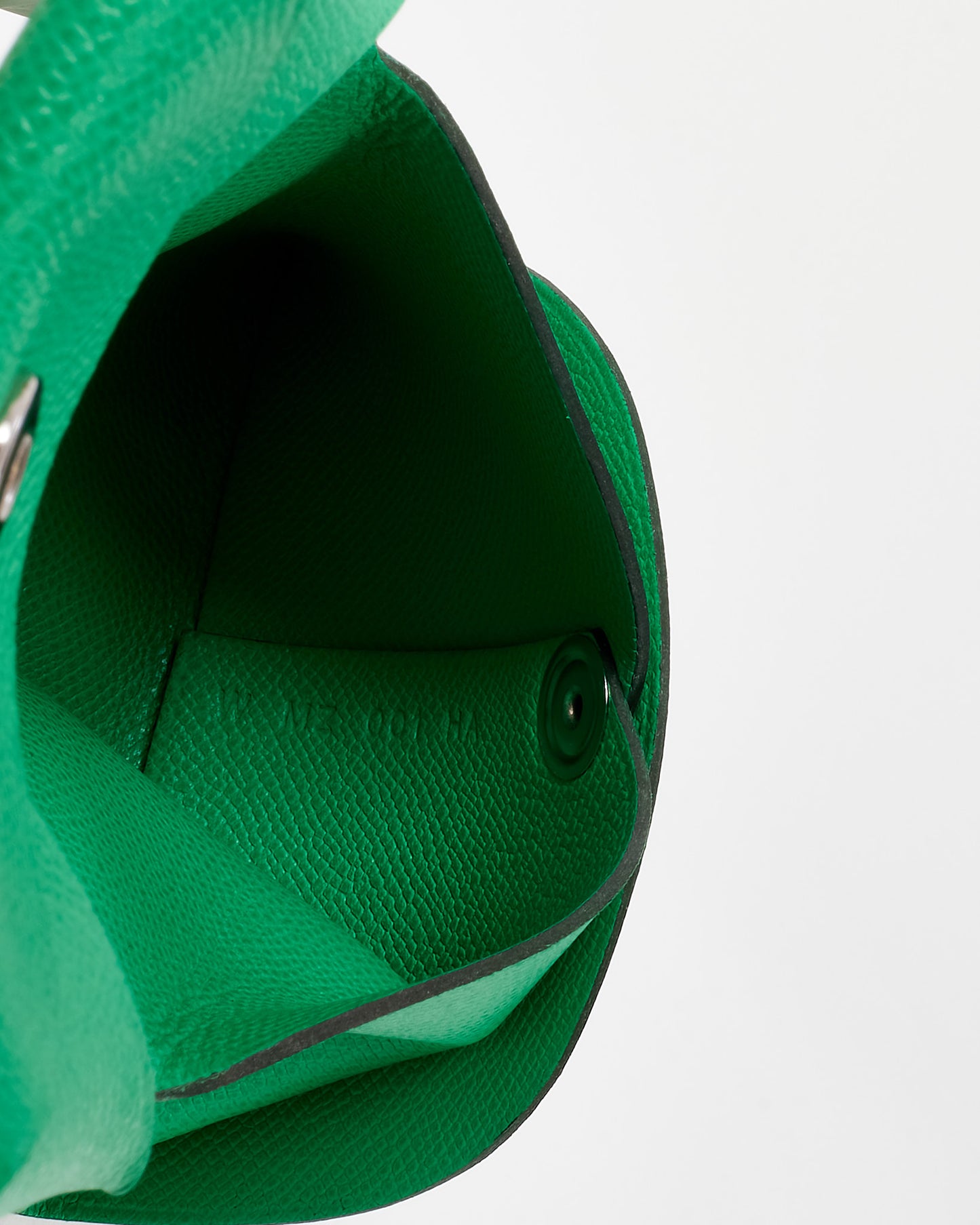 Hermès Green Vert Comics Leather Bastia Change Purse Wallet