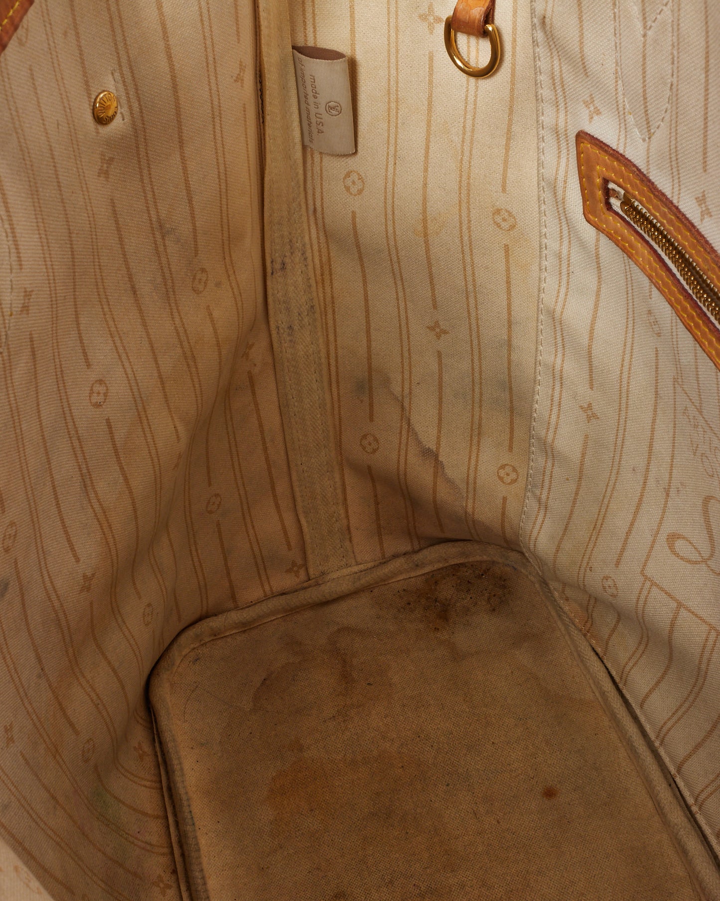 Louis Vuitton Damier Azur Coated Canvas Neverfull MM Bag