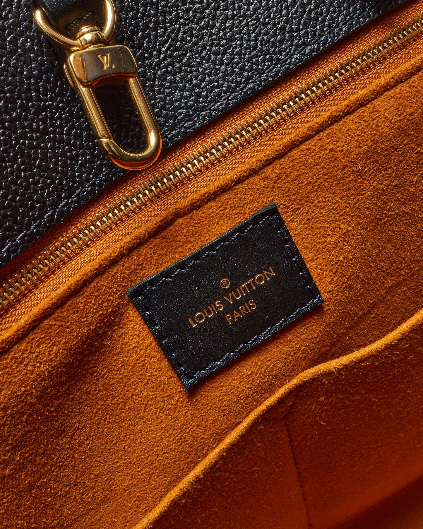 Louis Vuitton Black Monogram Empreinte Leather Onthego MM Bag