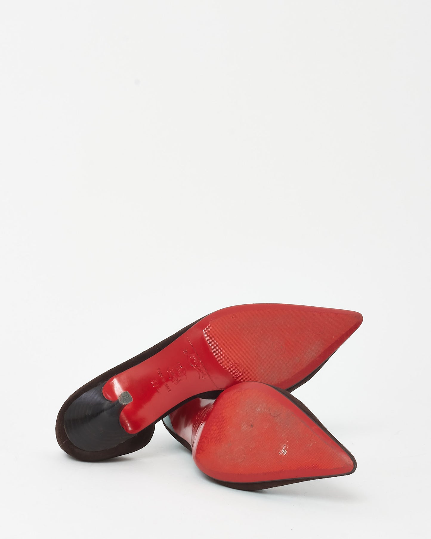 Christian Louboutin Brown Suede Iriza 85mm Pumps - 37