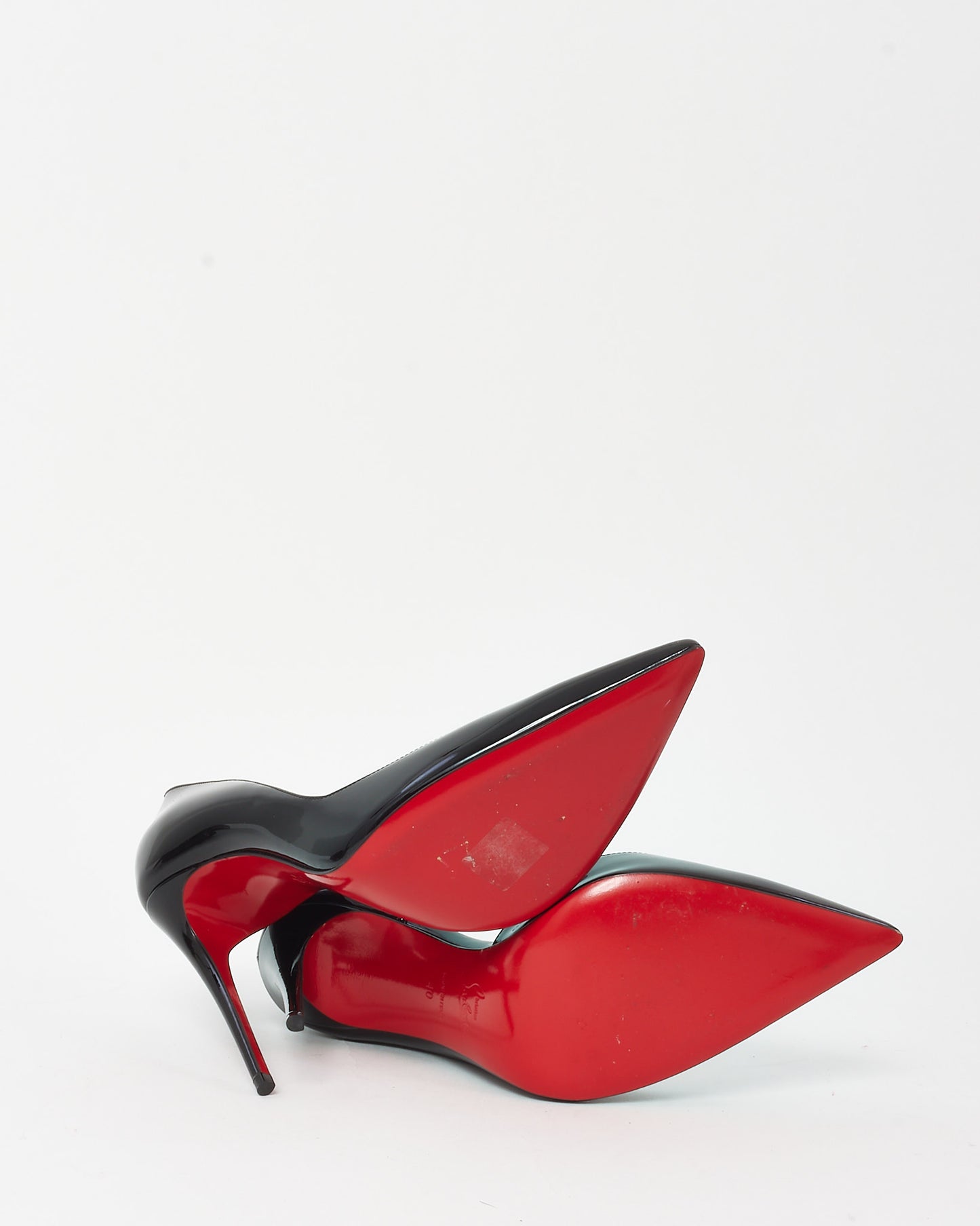 Christian Louboutin Black Patent Leather Iriza 100mm Pumps - 40