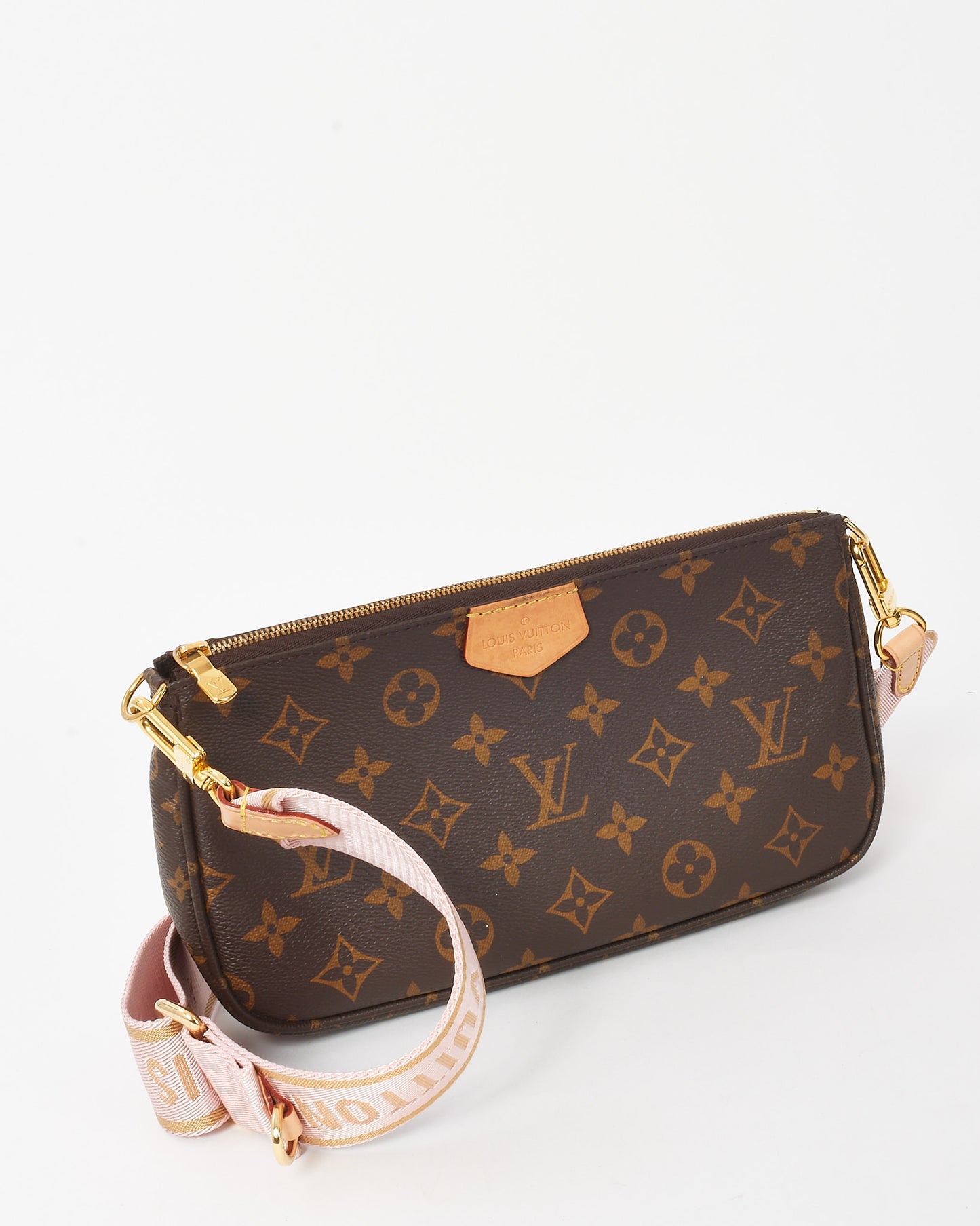 Louis Vuitton Monogram Coated Canvas Pink Multi Pochette Accessoires Crossbody Bag
