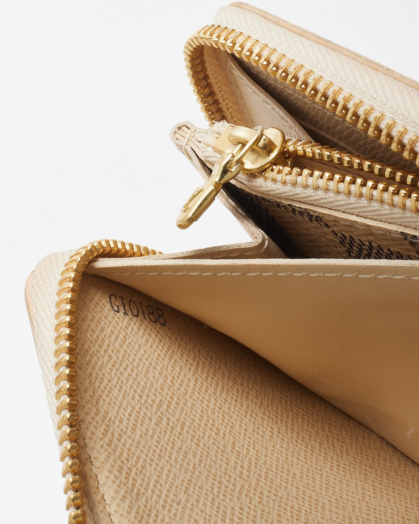 Louis Vuitton Damier Azur Canvas Clemence Zippy Wallet