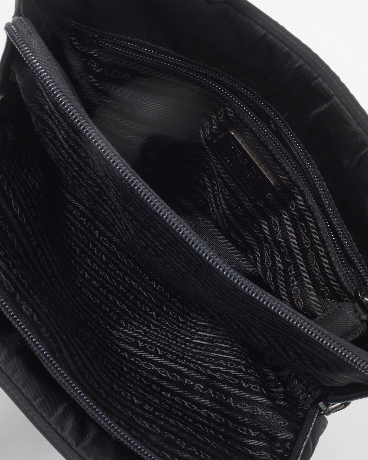 Prada Black Nylon Tessuto Compartment Tote B8497