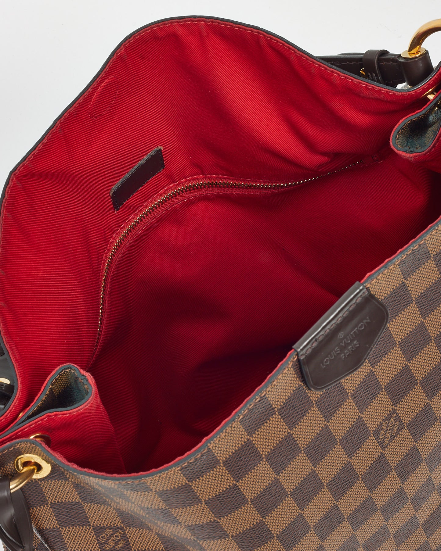 Louis Vuitton Damier Ebene Coated Canvas Graceful MM Hobo Shoulder Bag