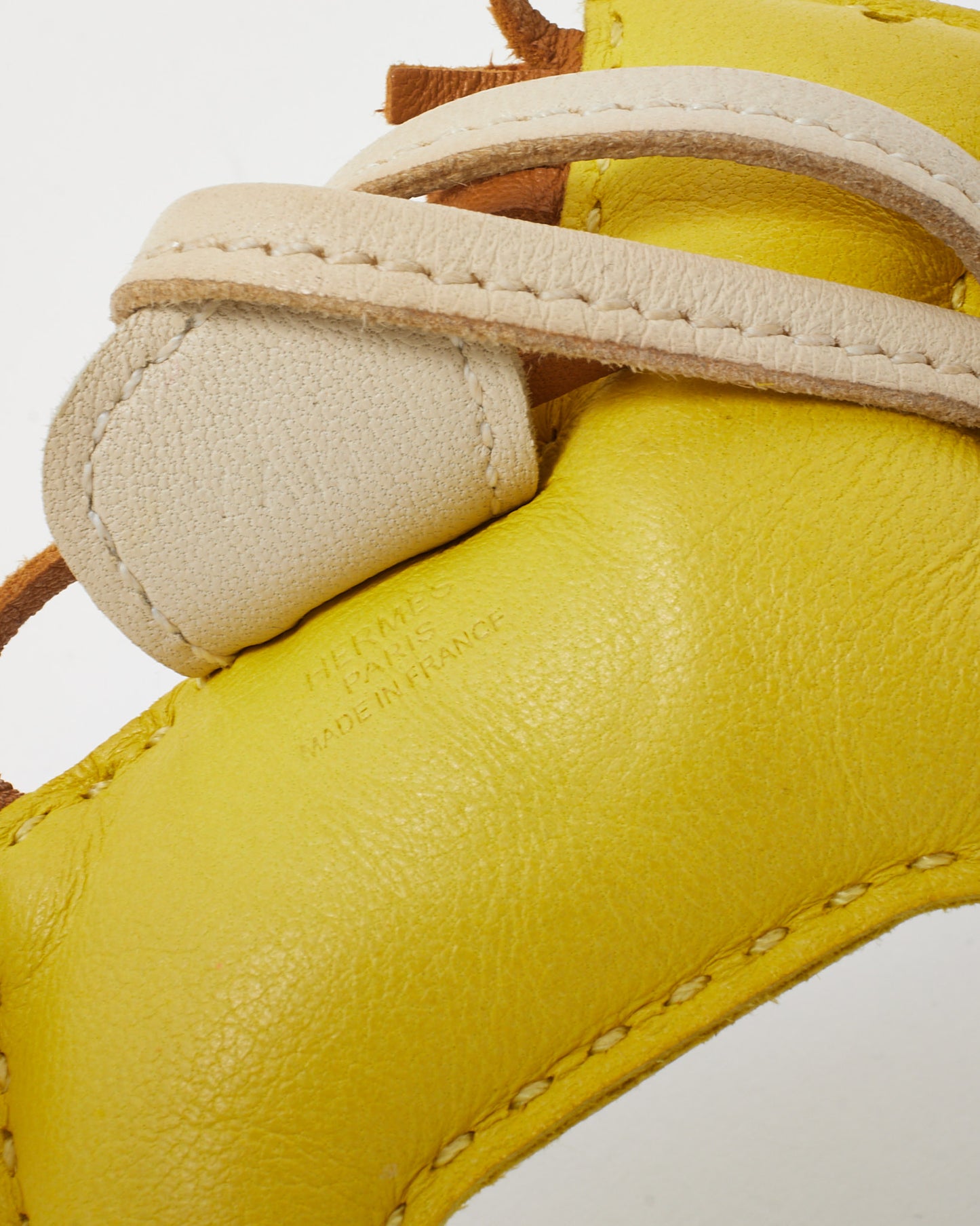 Hermès Brown & Yellow Leather Rodeo Charm