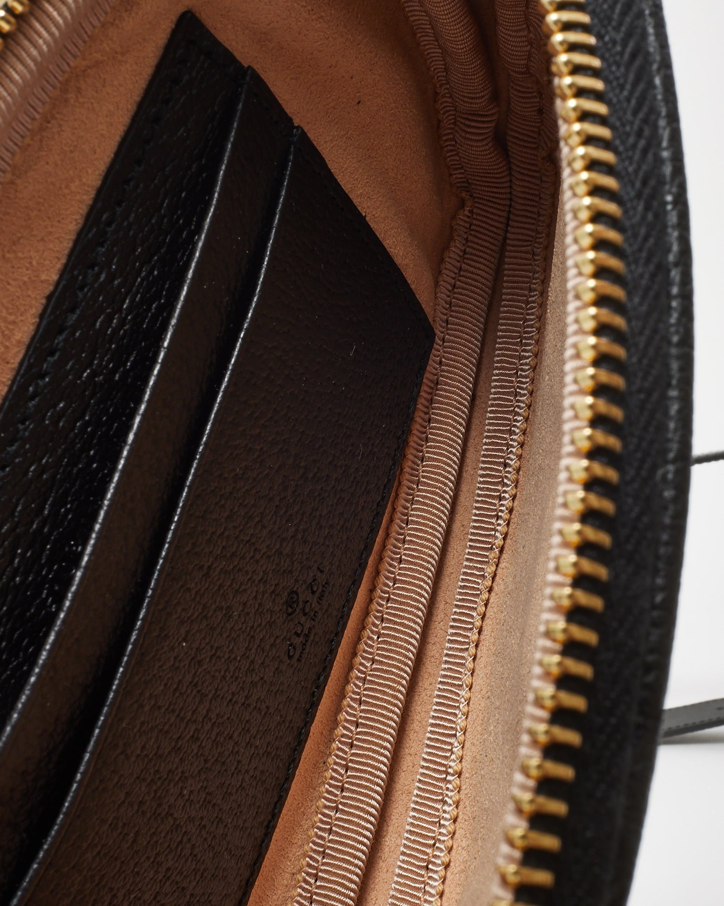 Gucci Black Leather Ophidia Web Belt Bag - 85/34