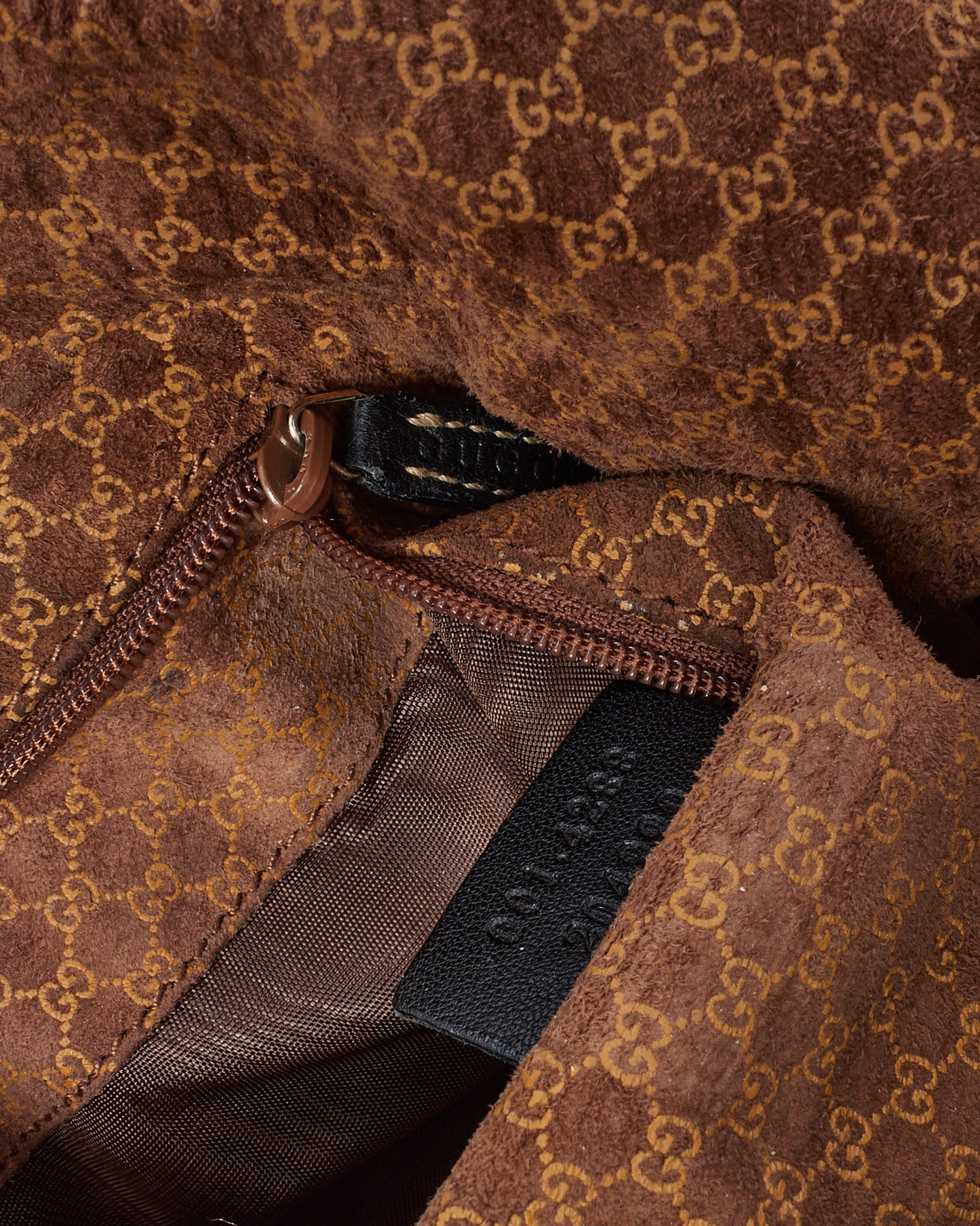 Gucci Vintage Black Leather Zip Hobo Shoulder Bag