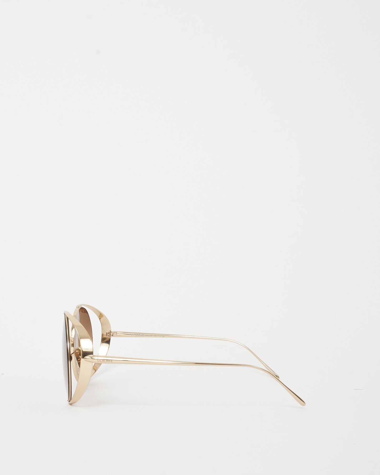 Loewe Gold Metal LW40149U Round Sunglasses