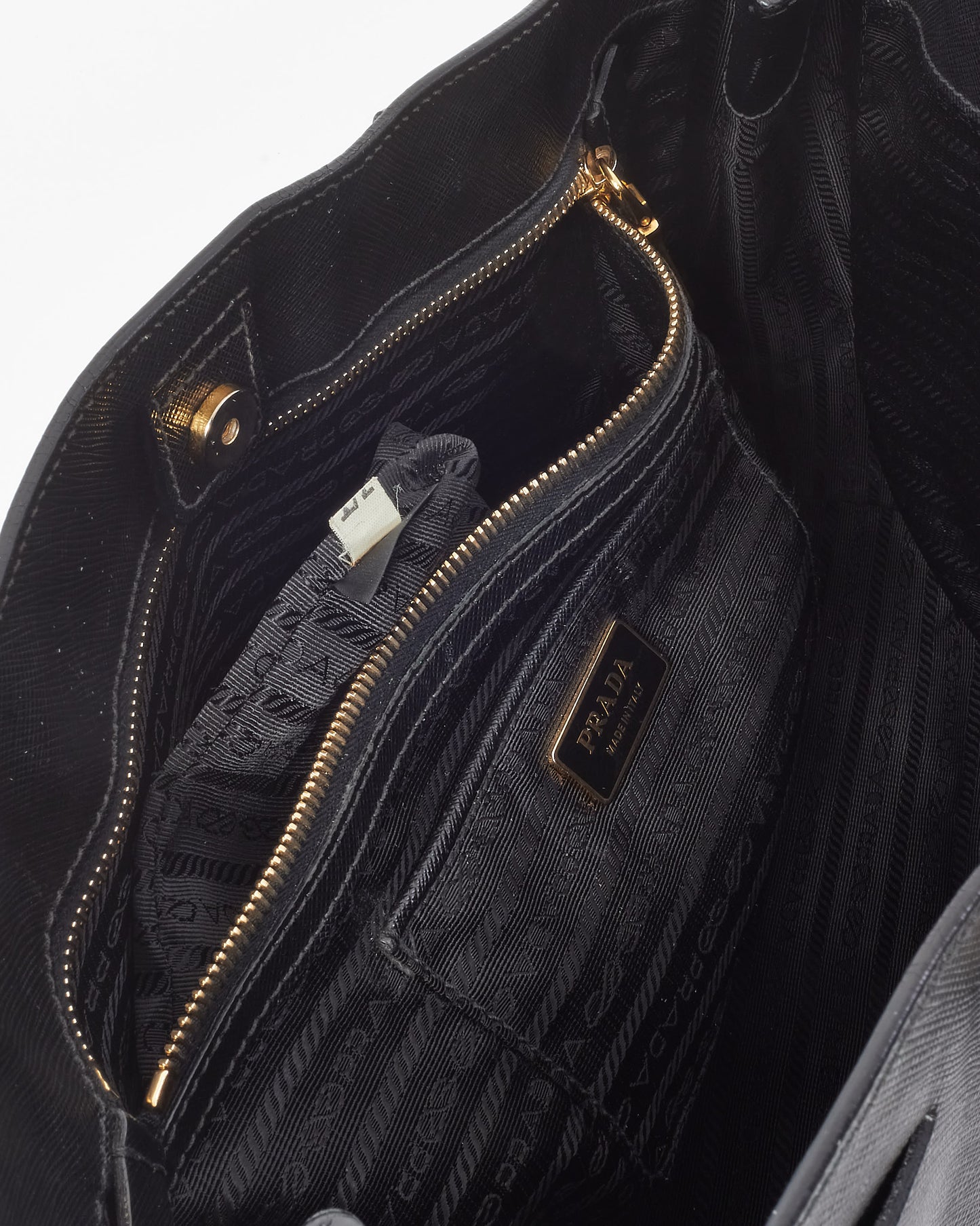 Prada Black Saffiano Leather Large Lux Tote Bag